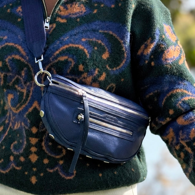 Hammitt Charles Crossbody Med Power Lunch/Silver