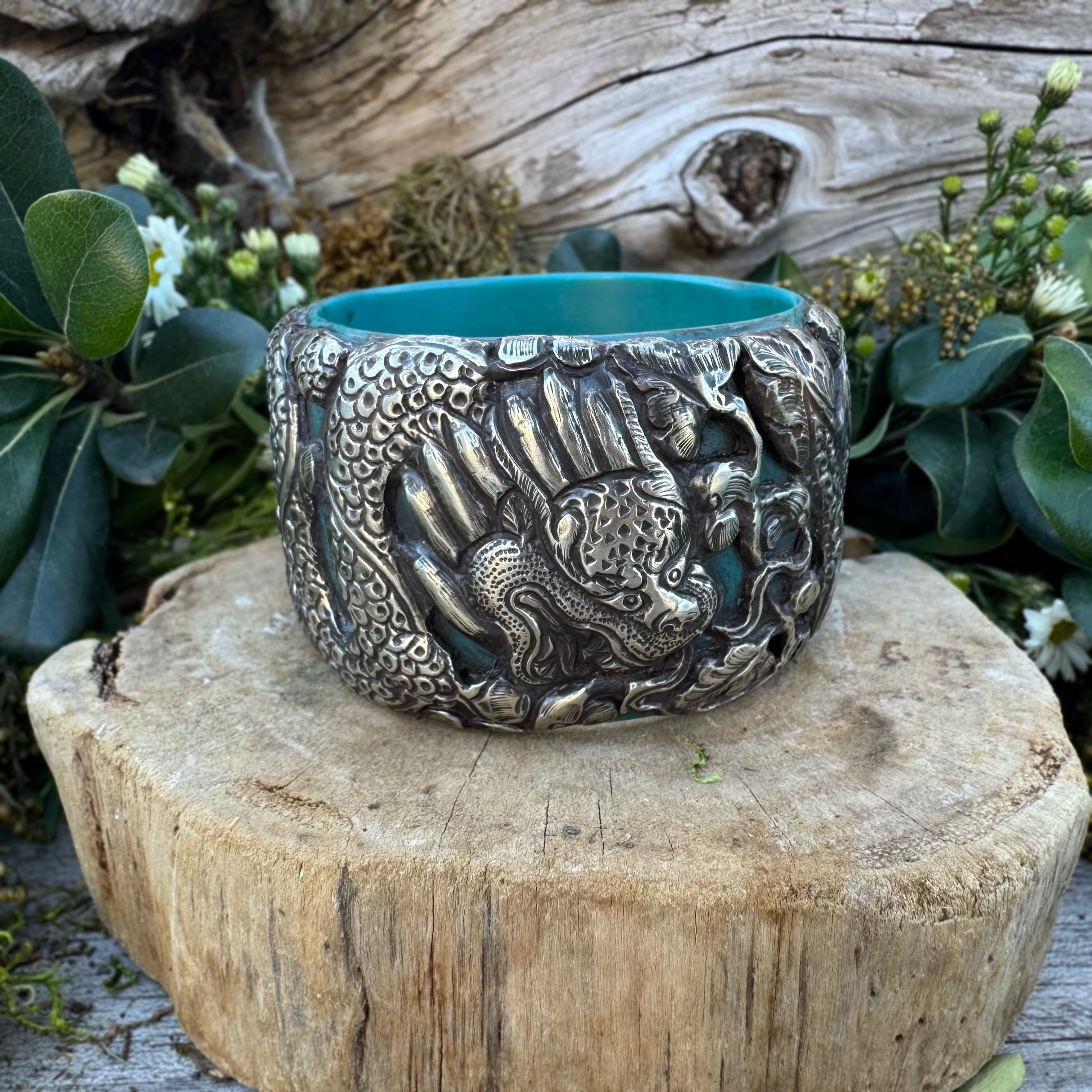 Tibetan Turquoise Resin Bangle