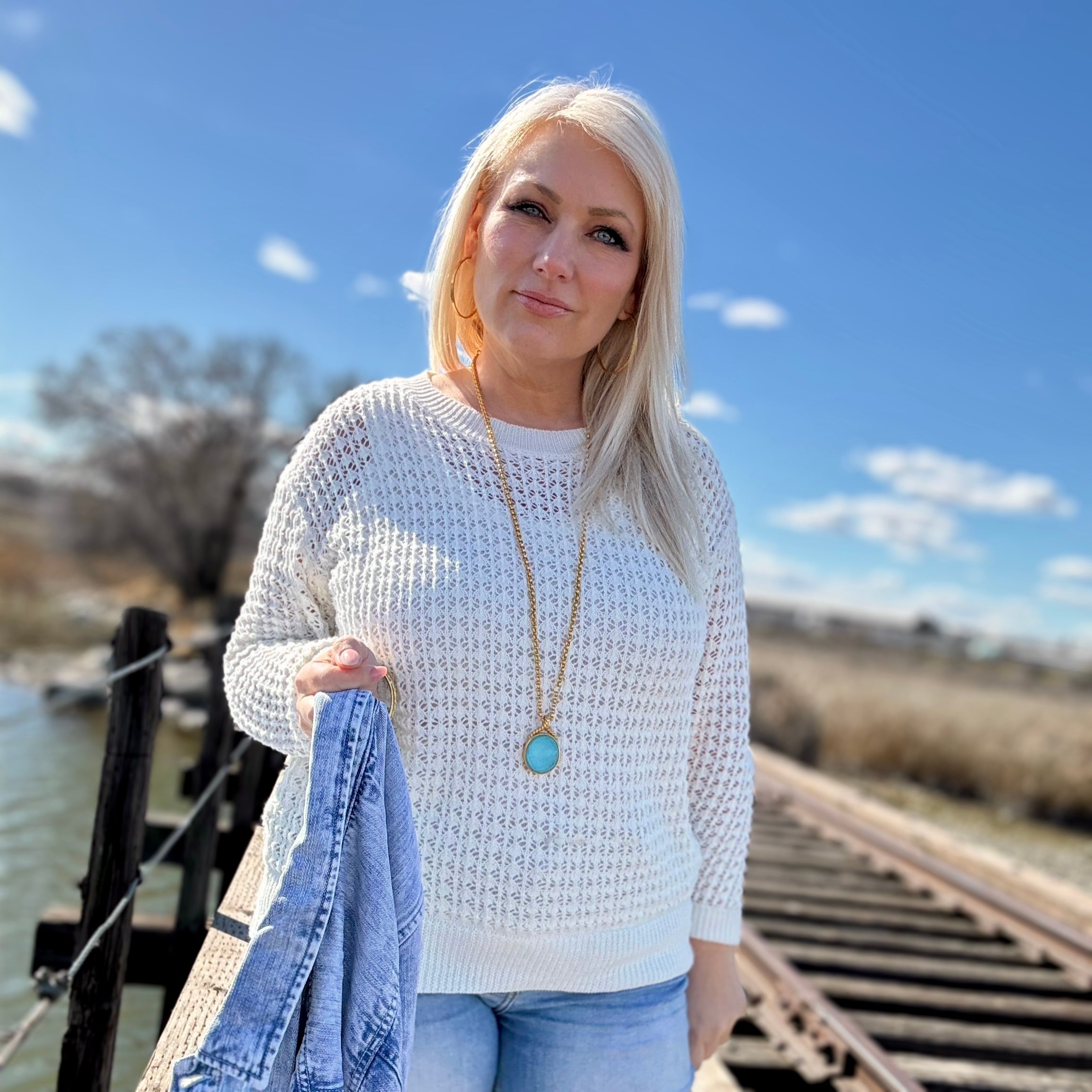 Sunday Morning Open Knit Sweater