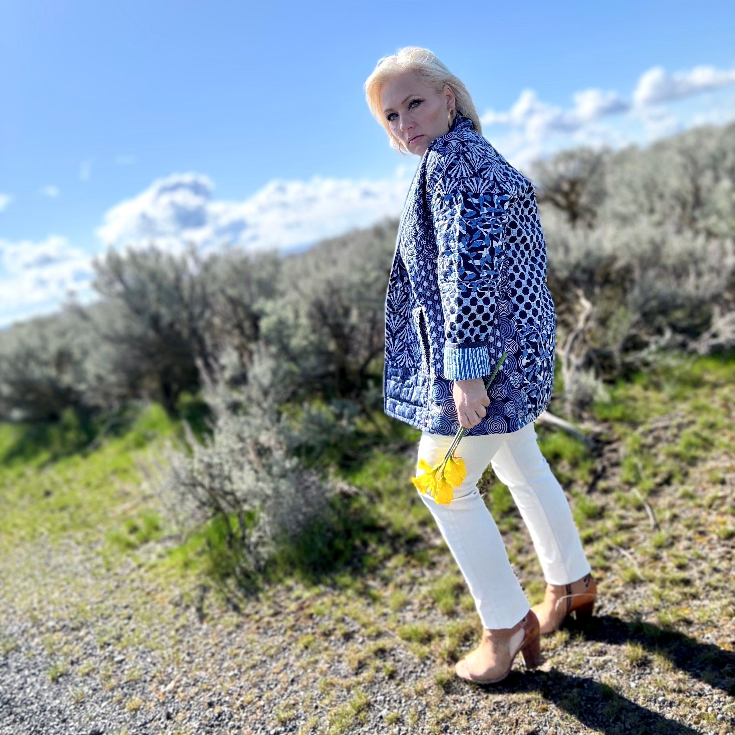 Indigo Sky Quilted Jacket