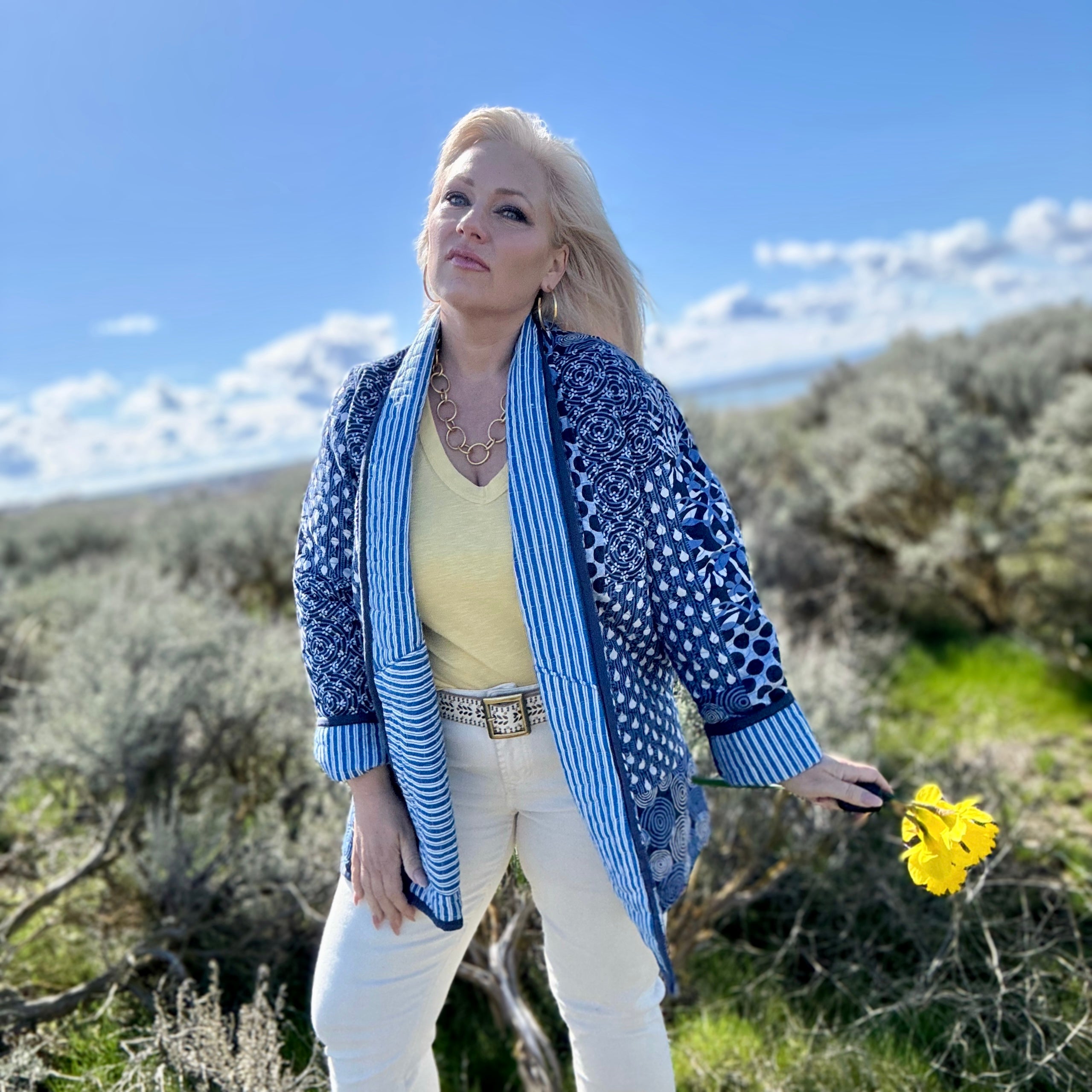 Indigo Sky Quilted Jacket