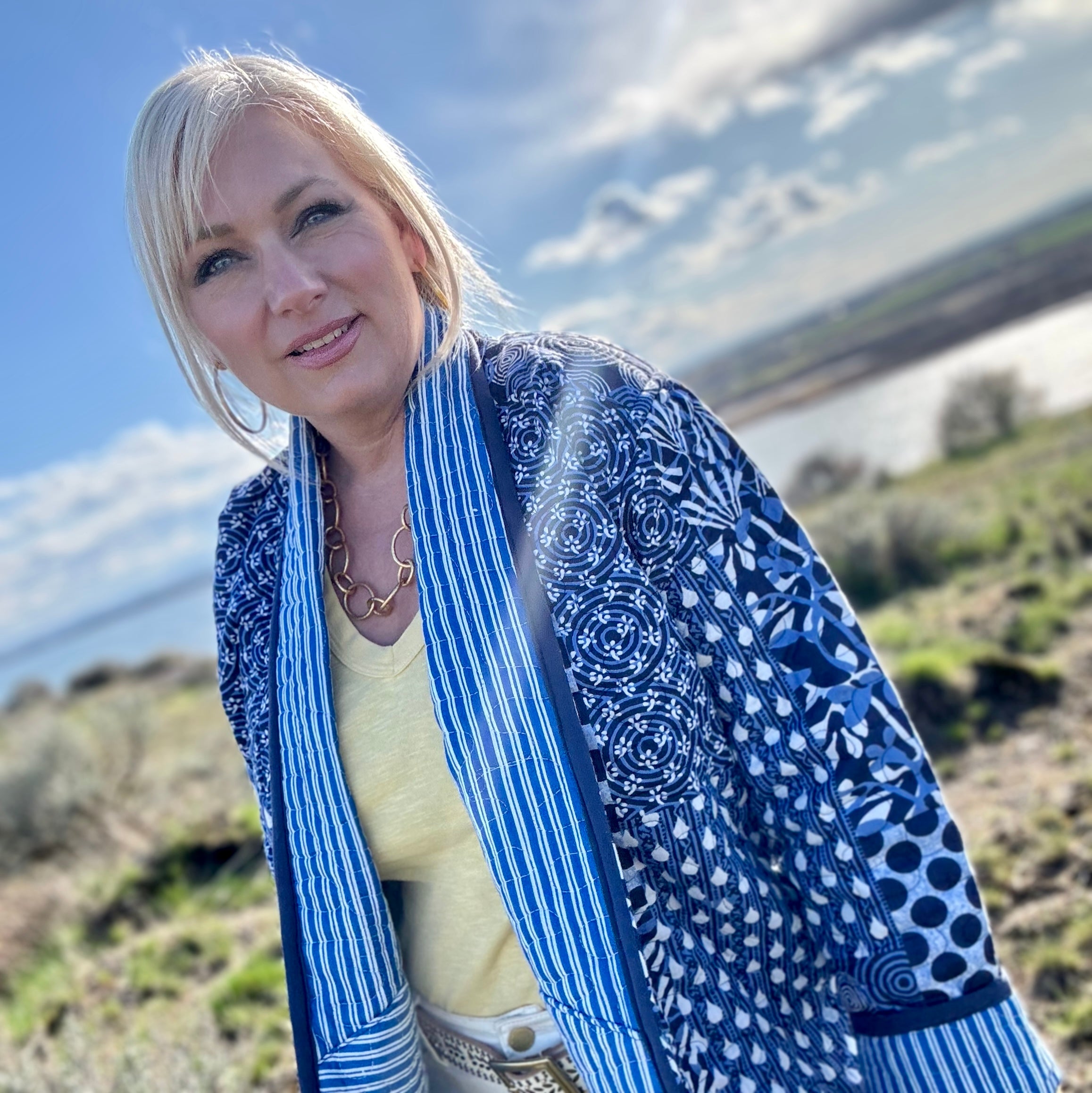 Indigo Sky Quilted Jacket