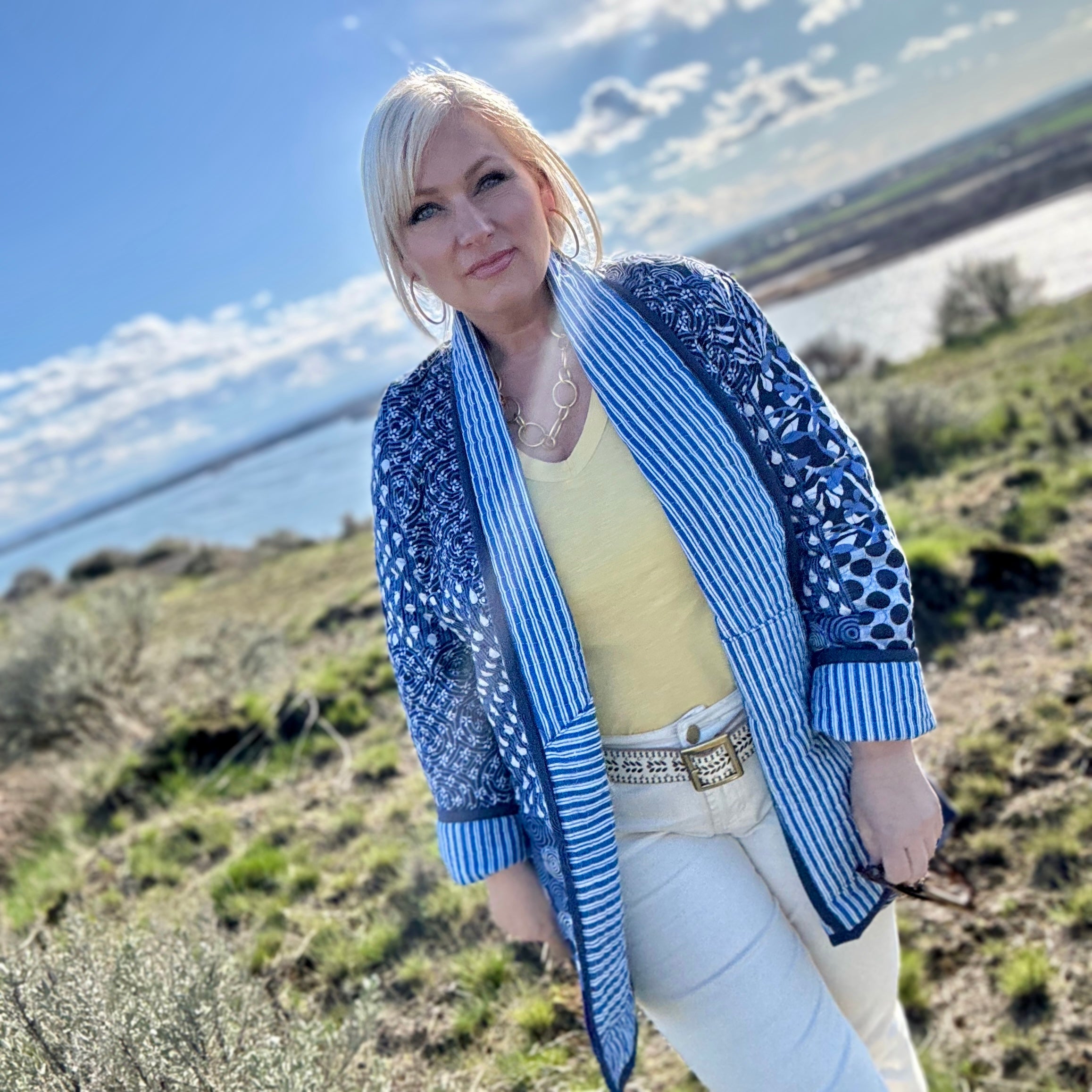 Indigo Sky Quilted Jacket