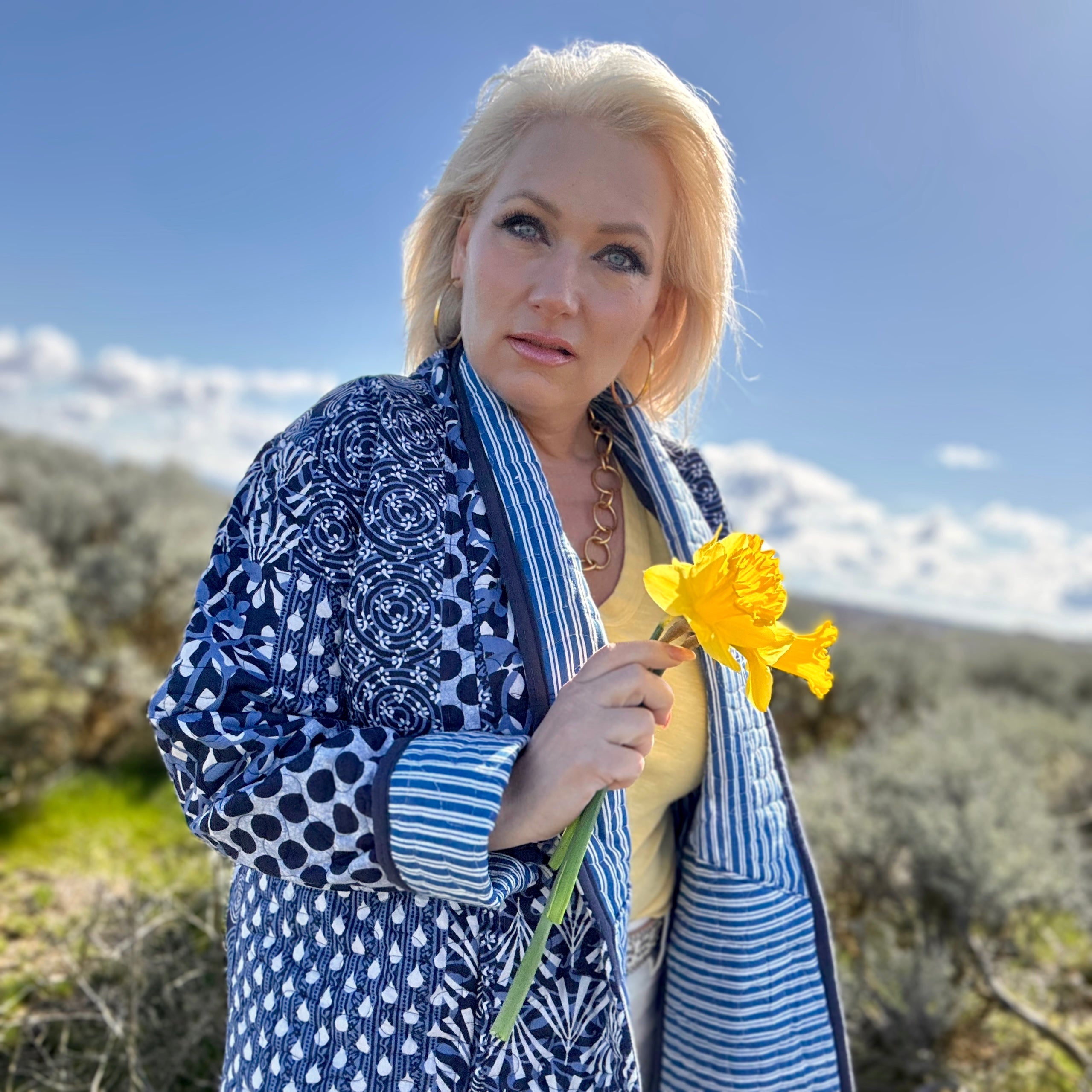 Indigo Sky Quilted Jacket