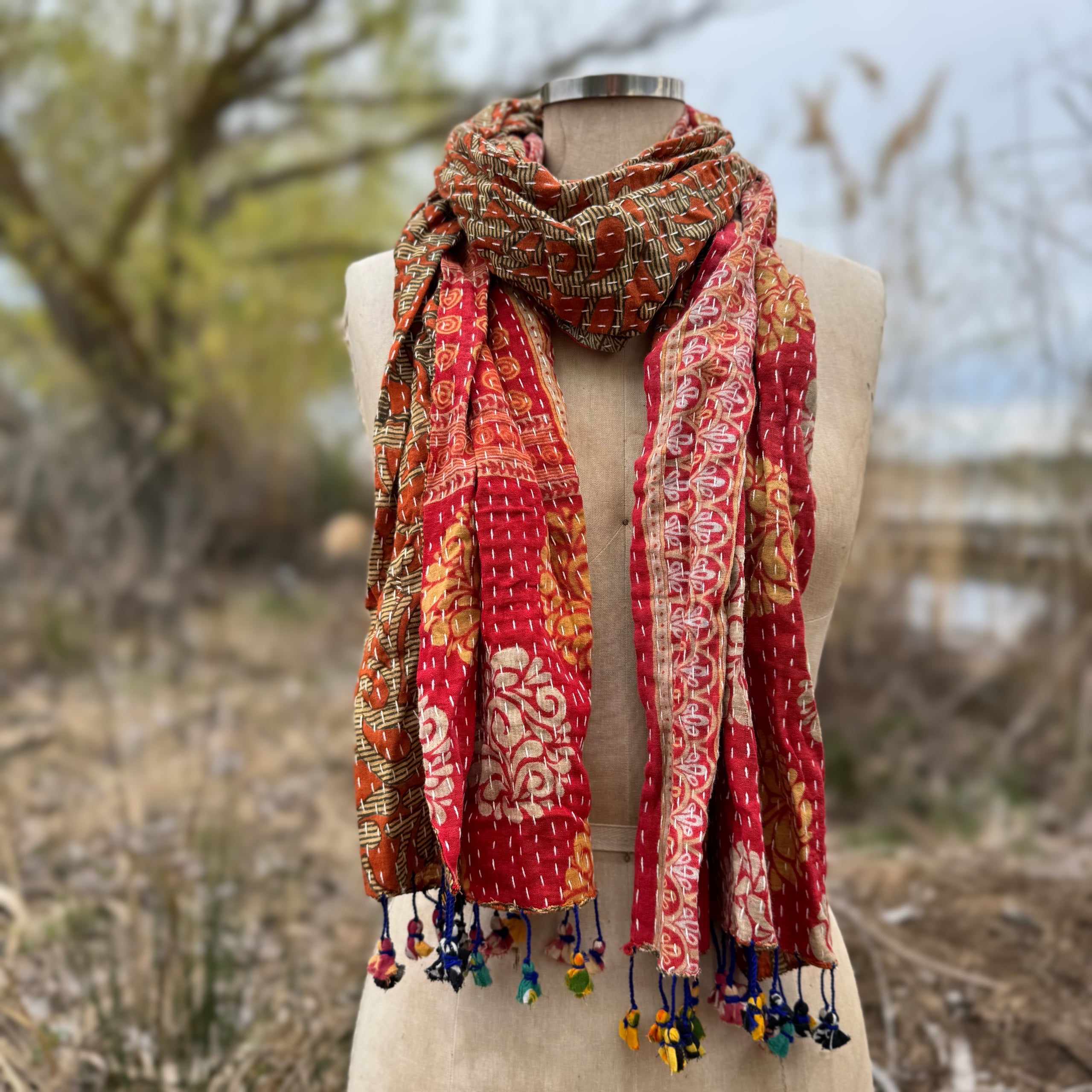 Vintage Kantha Scarf #32