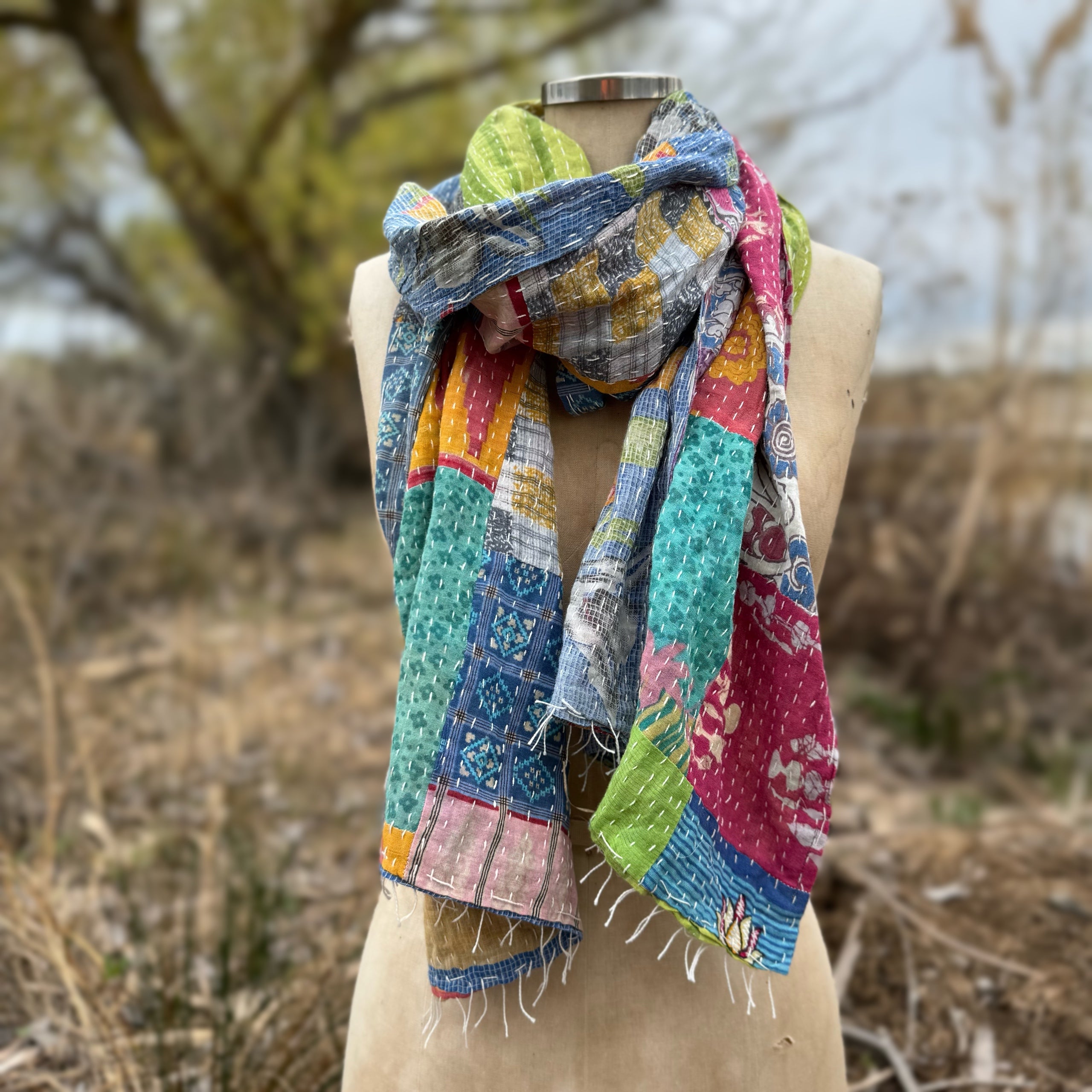 Vintage Kantha Scarf #35