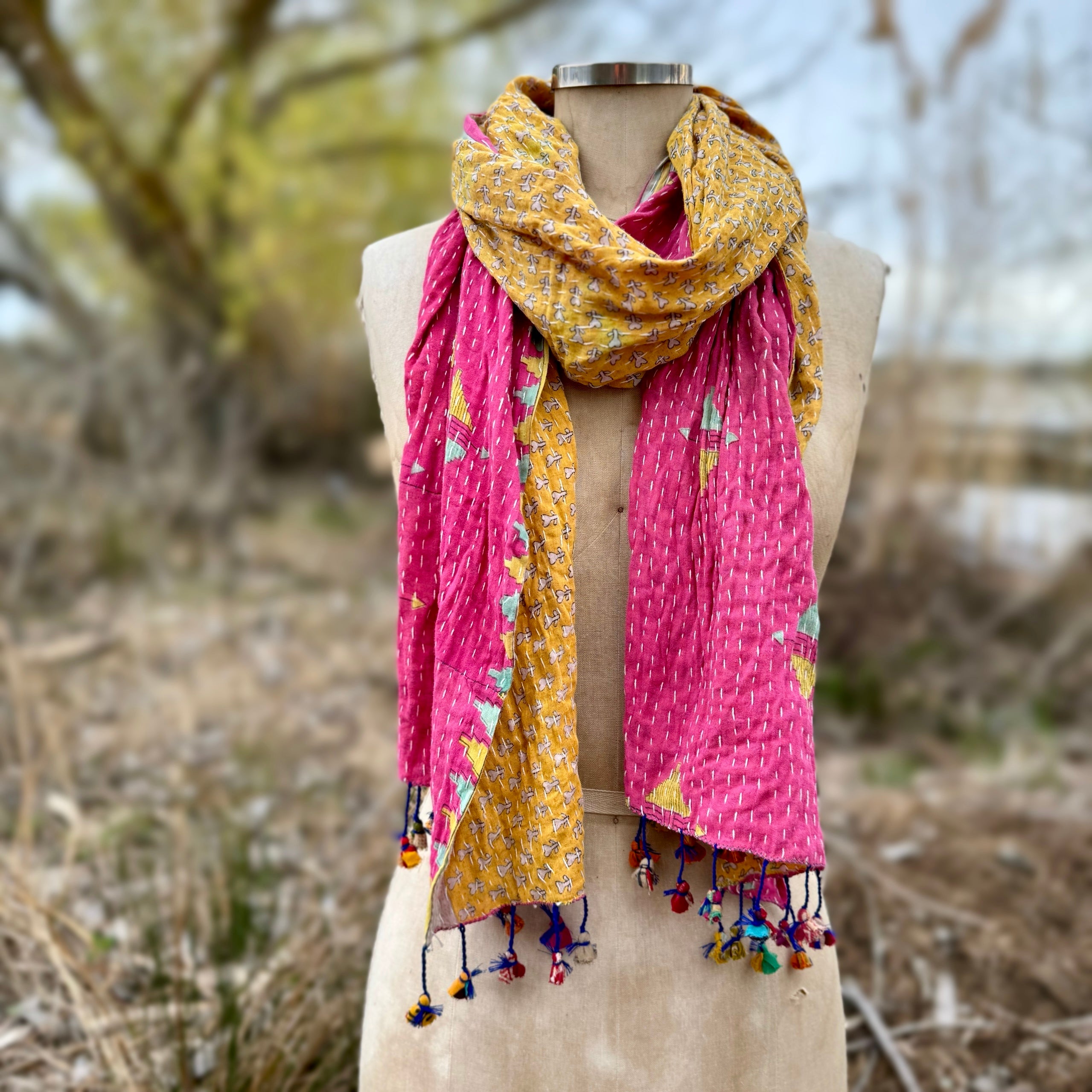 Vintage Kantha Scarf #37