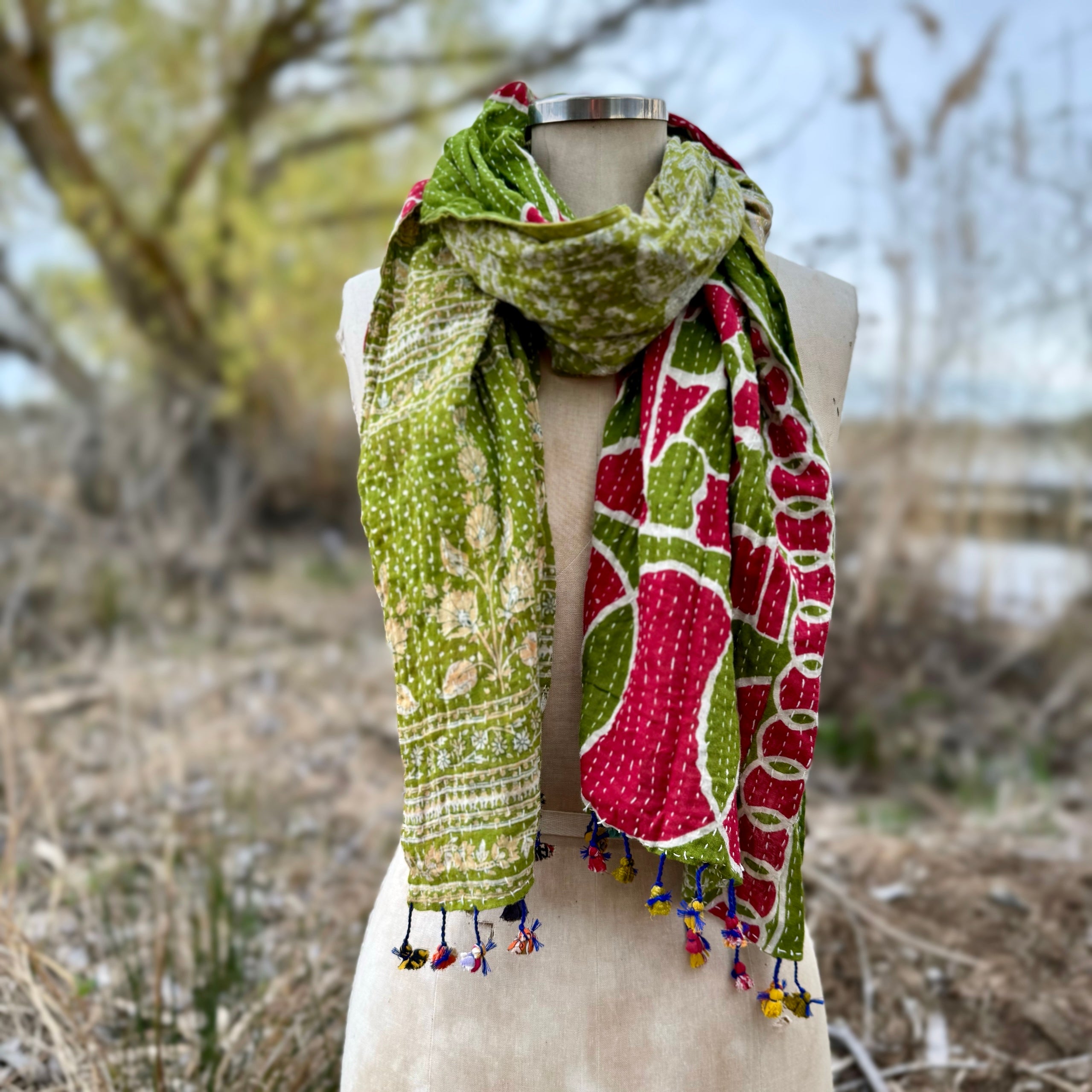 Vintage Kantha Scarf #38