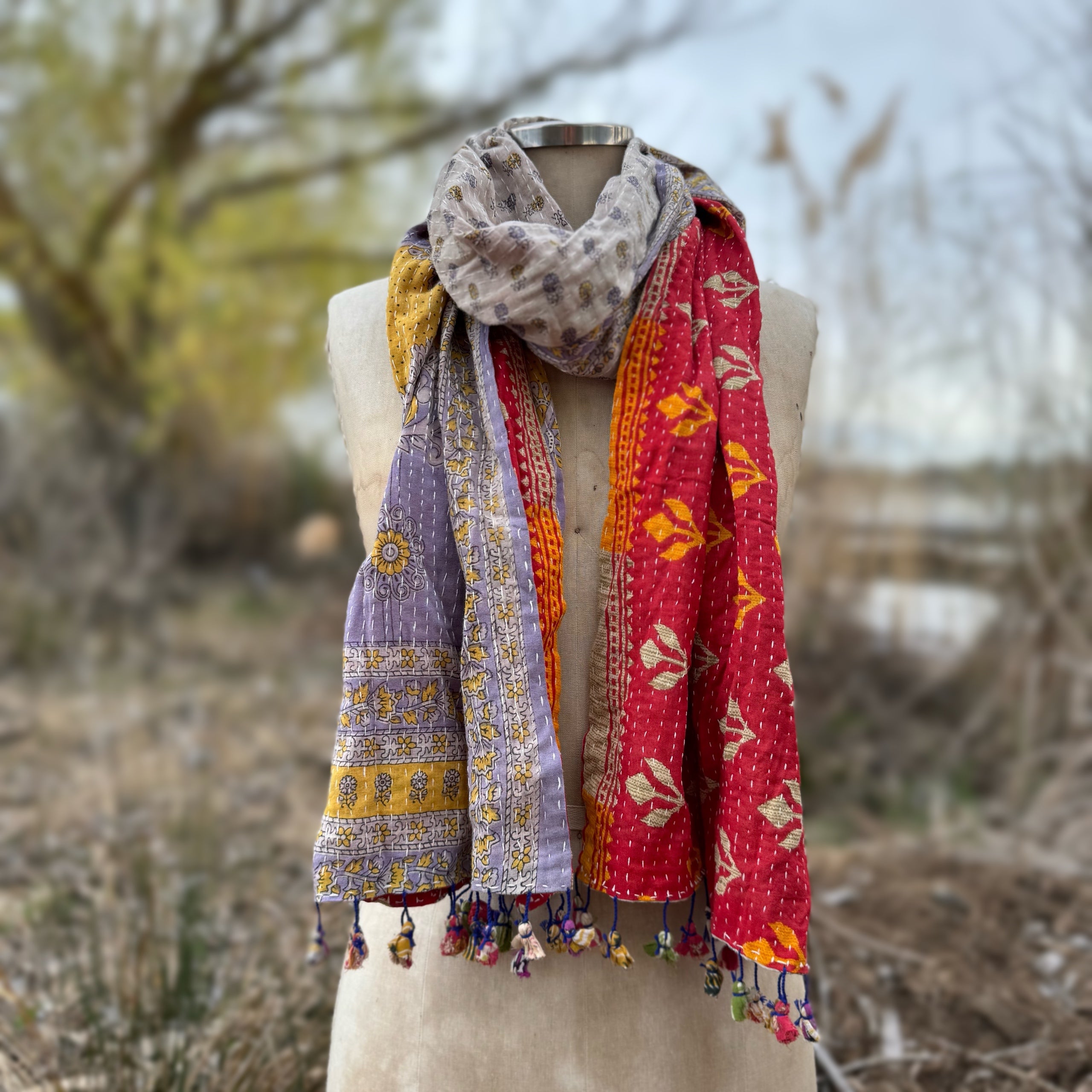 Vintage Kantha Scarf #40