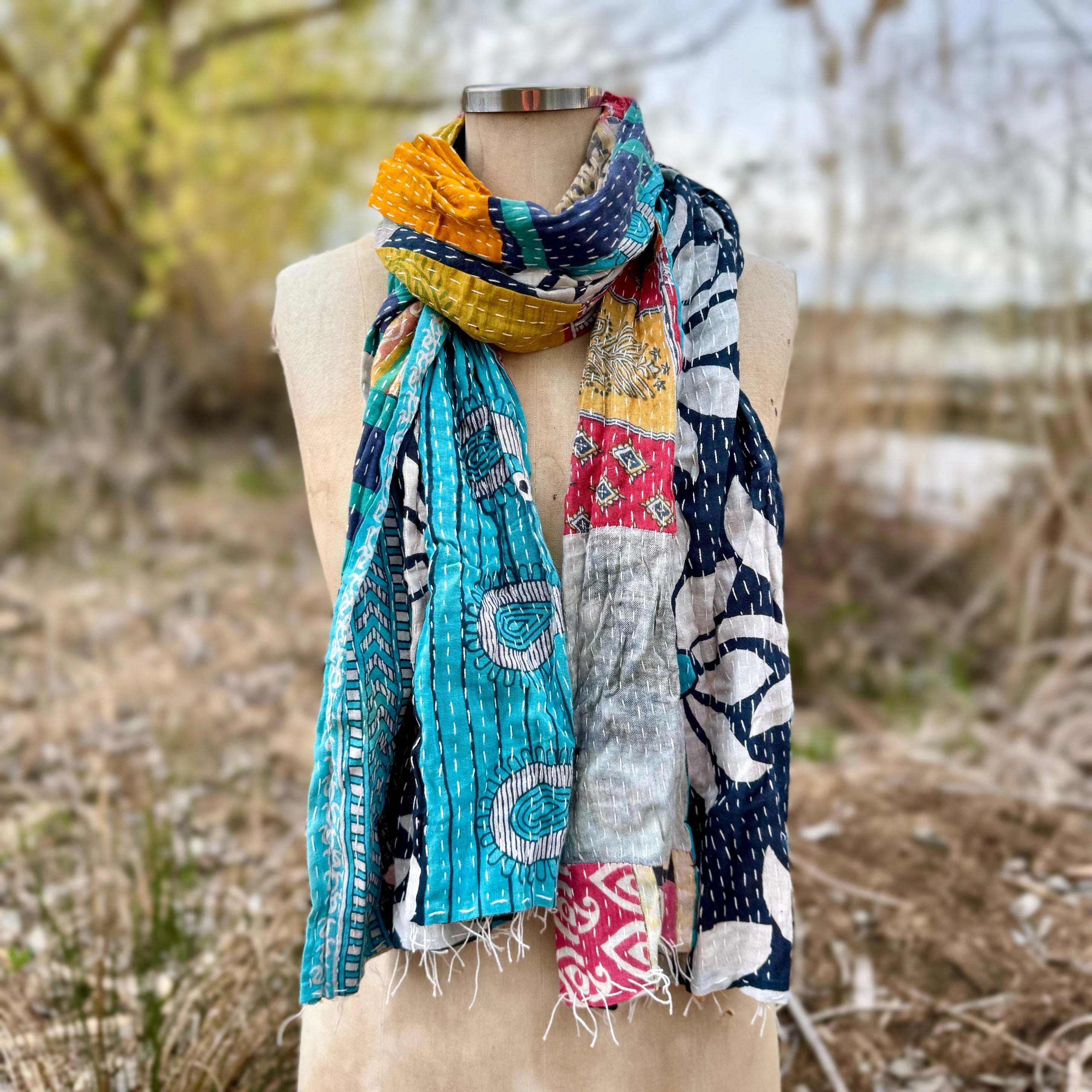 Vintage Kantha Scarf #42