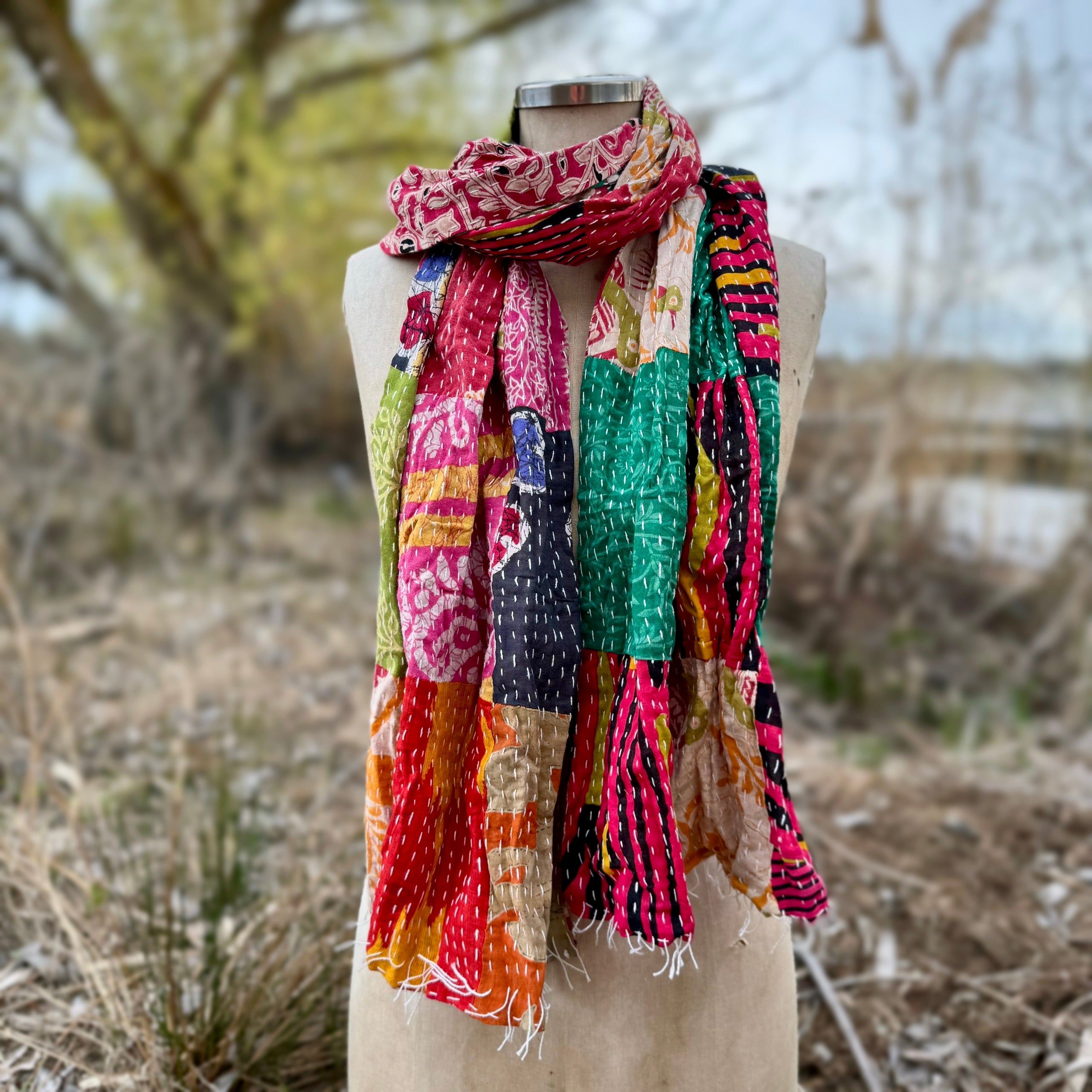 Vintage Kantha Scarf #44