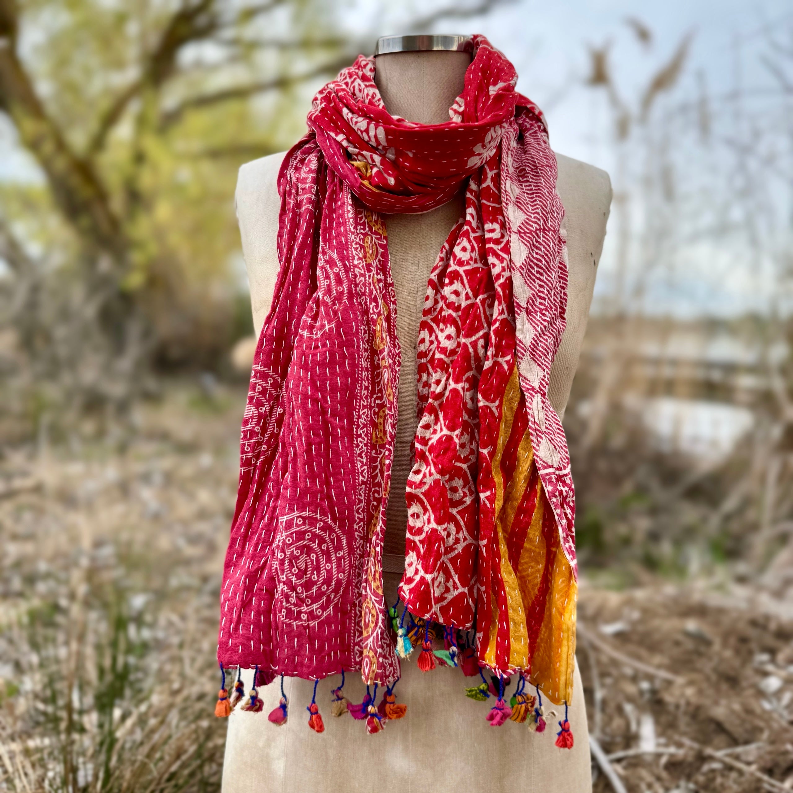 Vintage Kantha Scarf #46