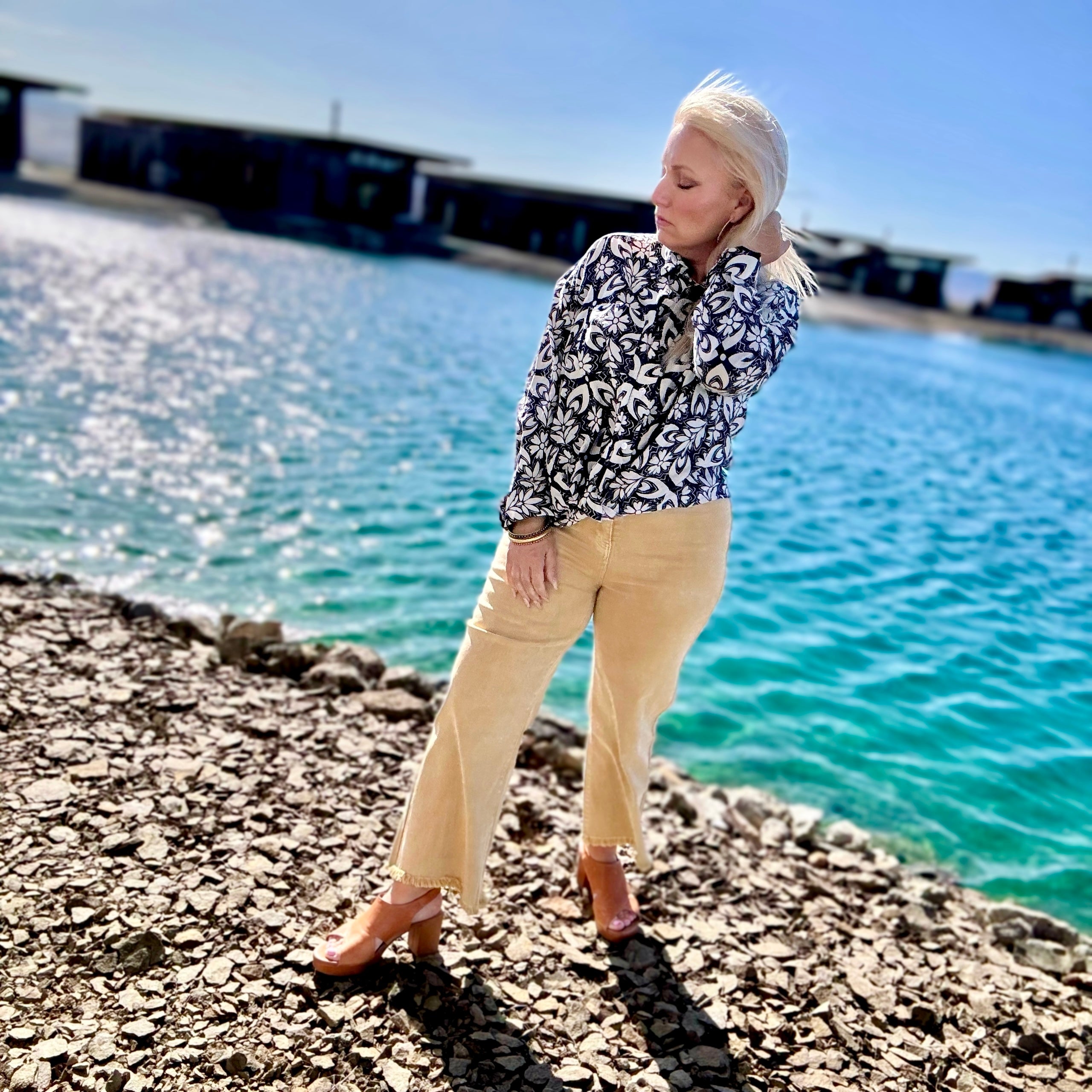 Miranda Cropped Denim Pant (Dijon)