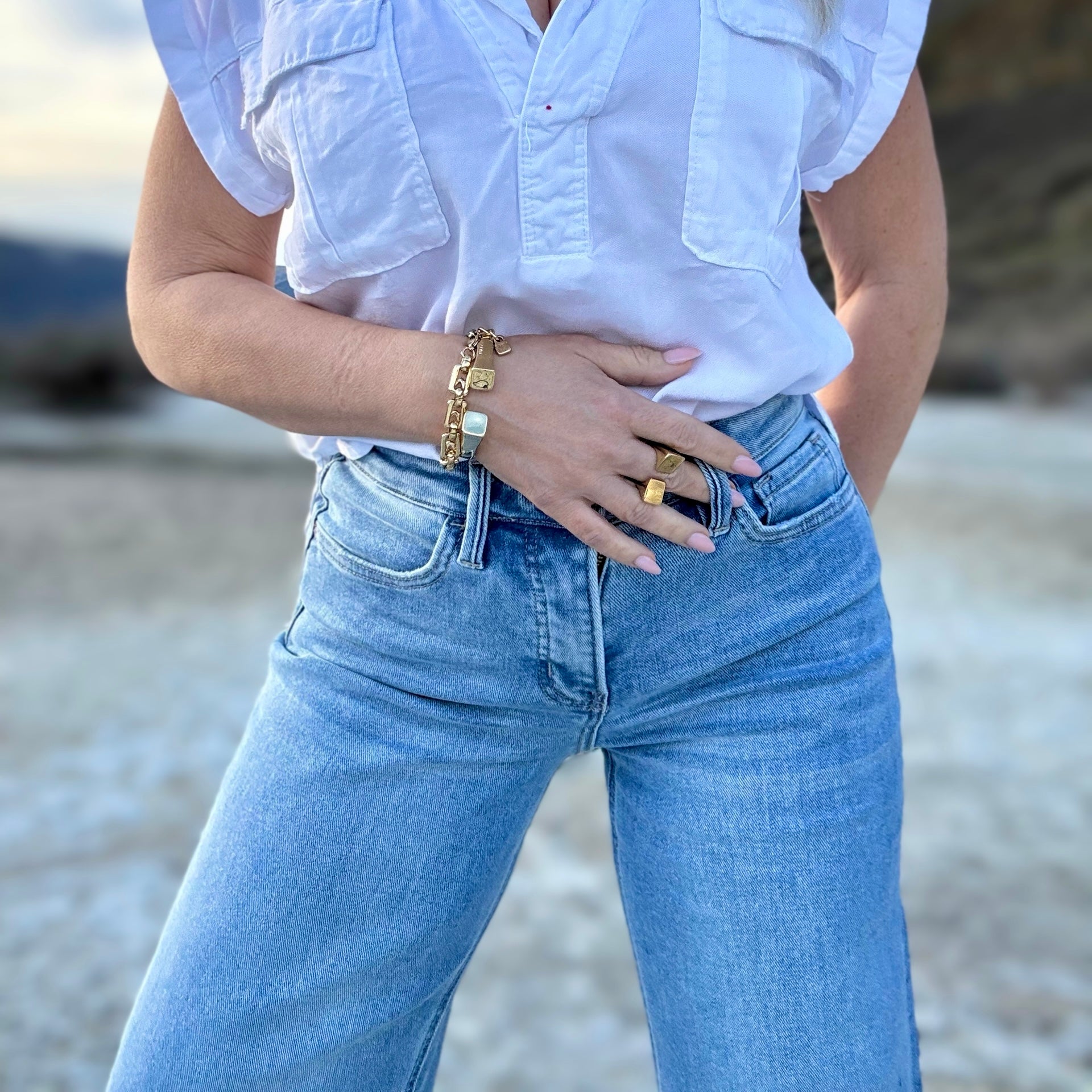 Resilient Tummy Control Wide/Crop Jeans