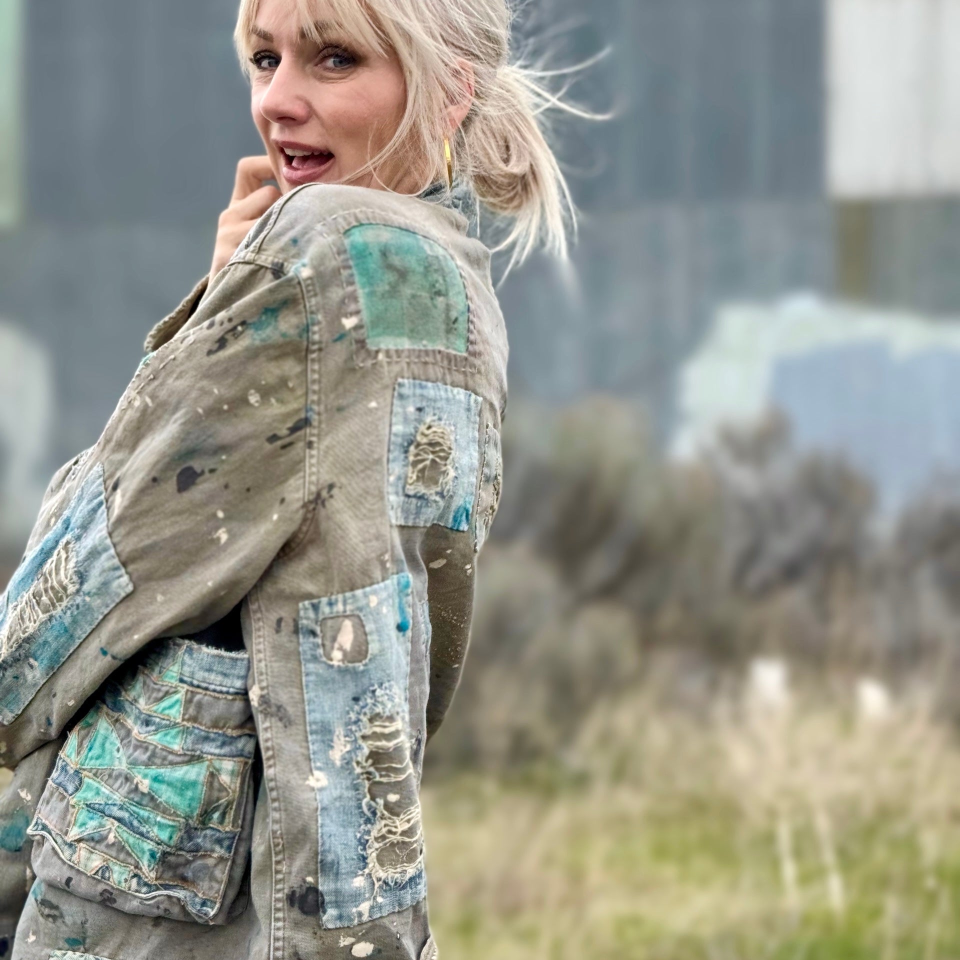 Magnolia Pearl Cotton Twill Patch Jacket