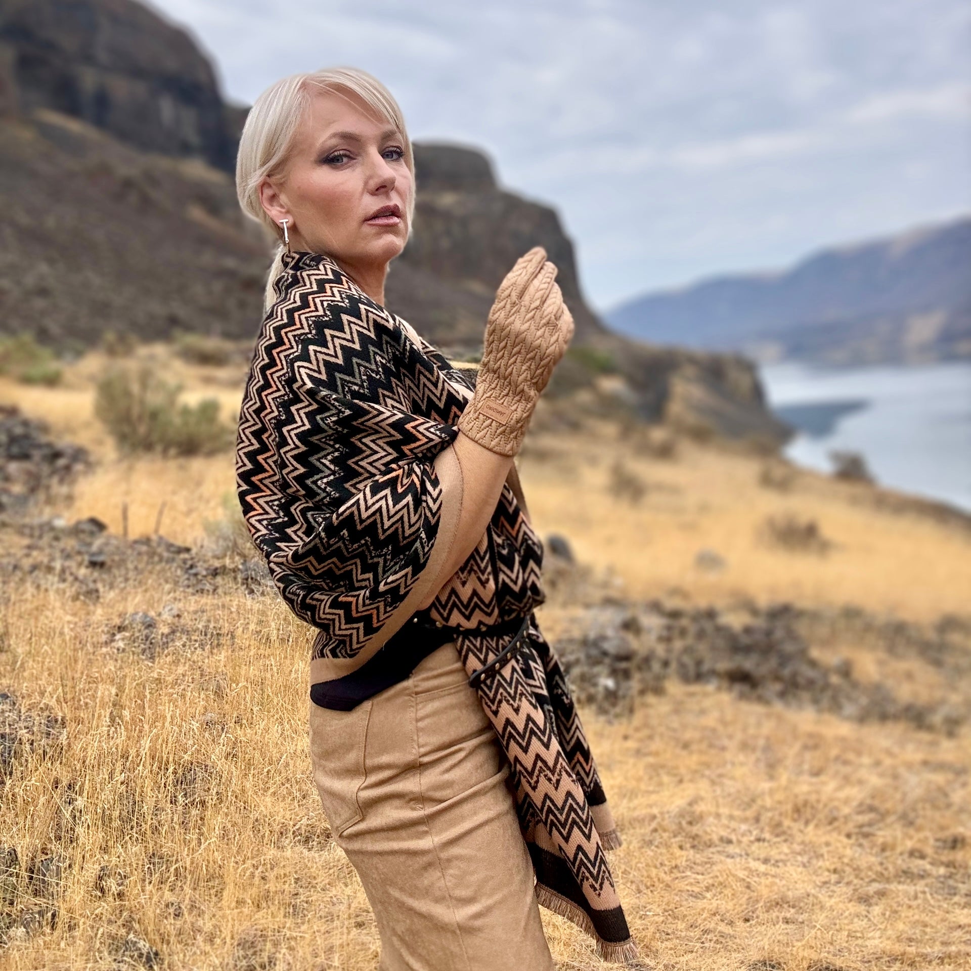 Canyon Sunset Zigzag Scarf