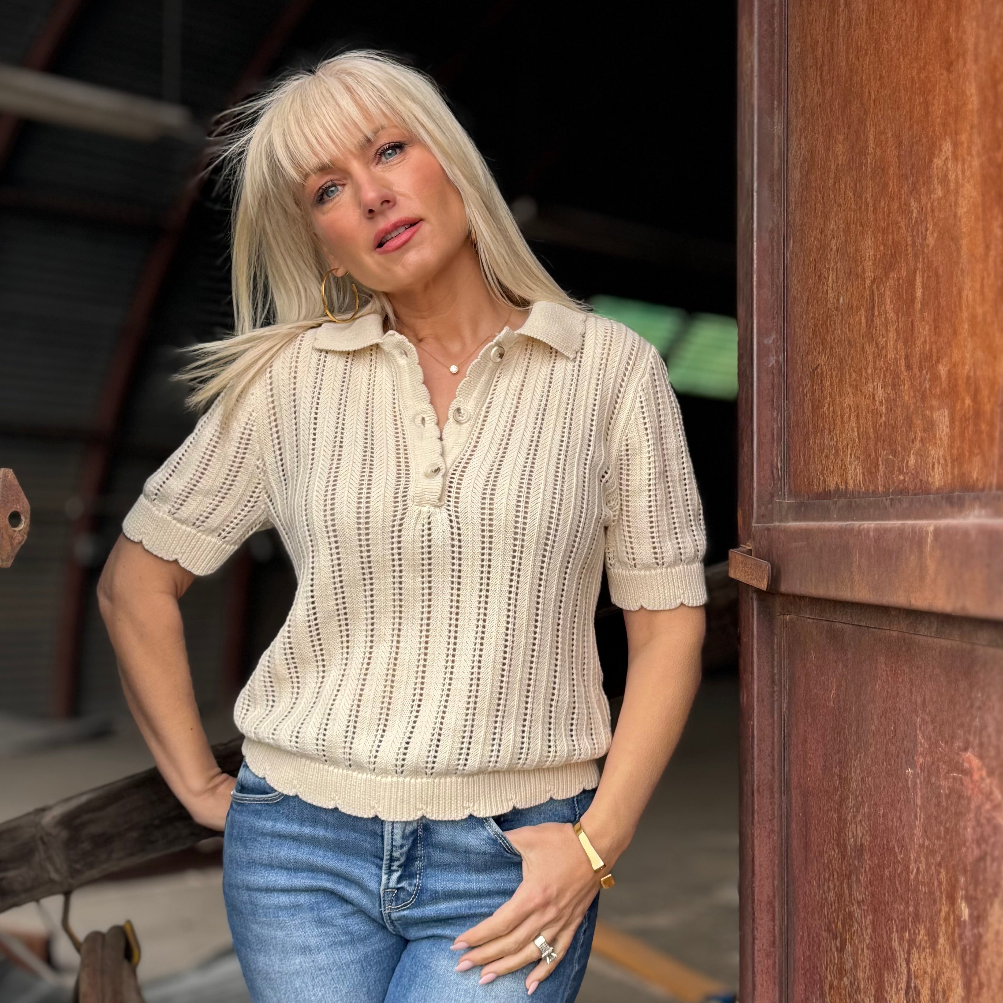 Sandstone Breeze Knit Polo