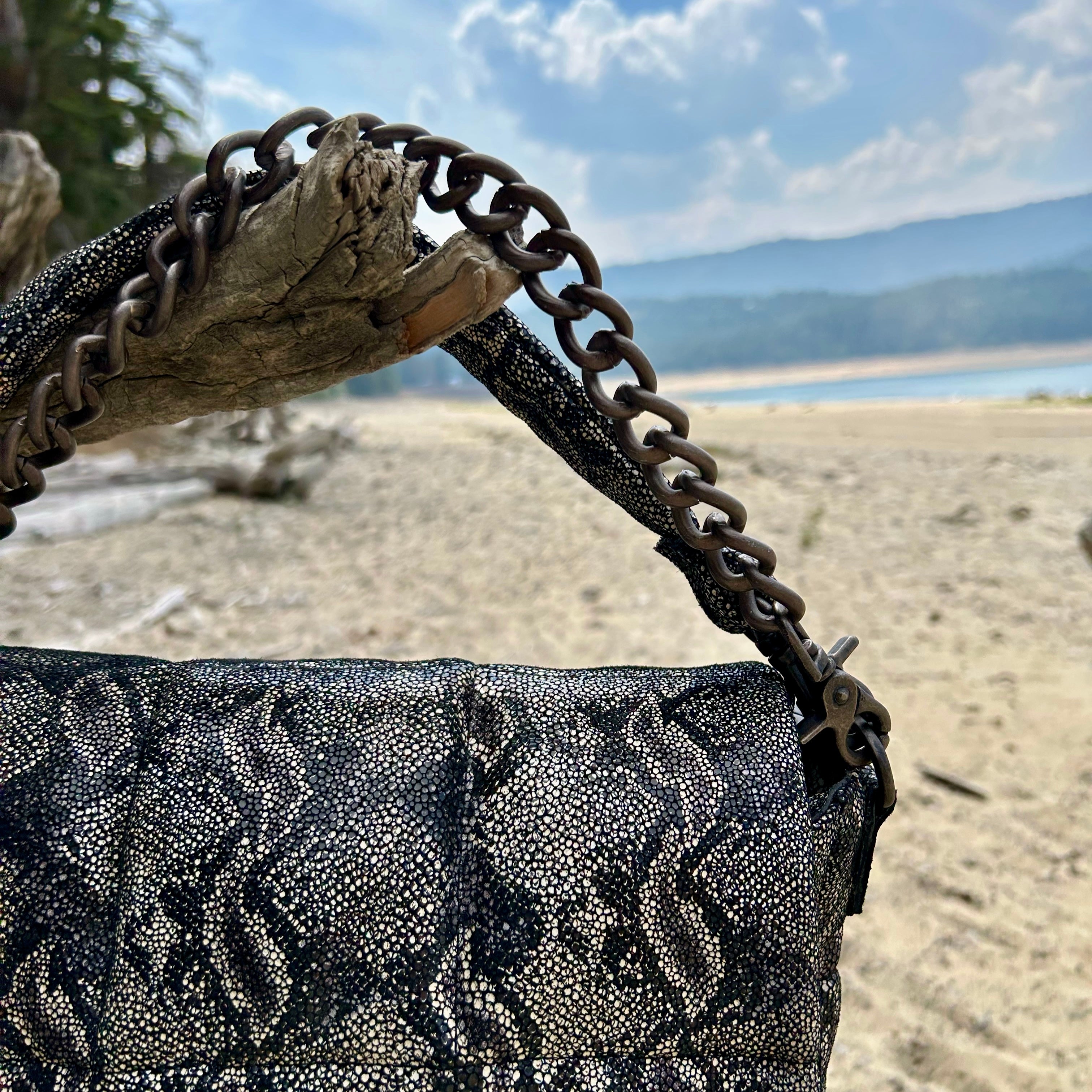 Python Chain Handle Bag