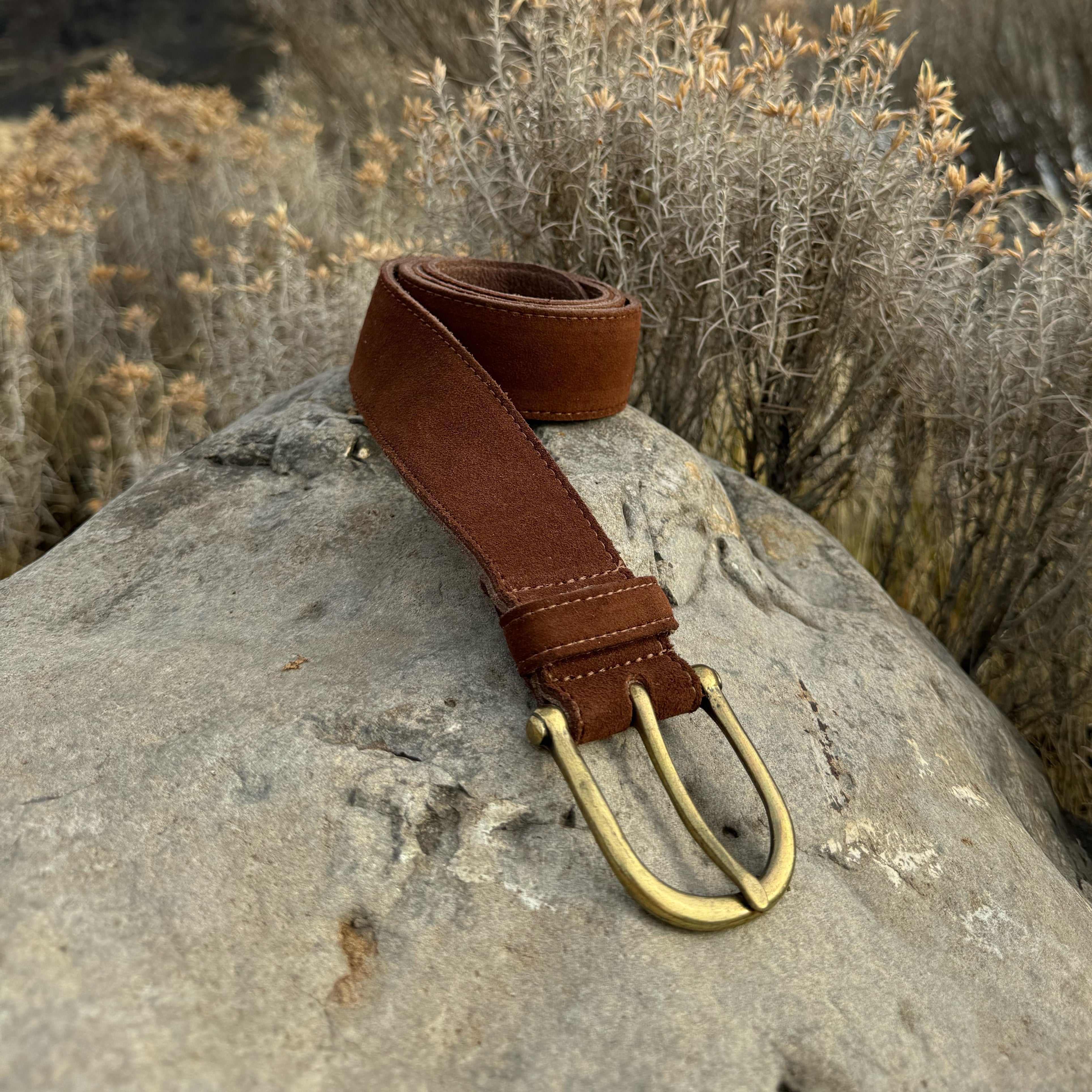 Roan Vintage Suede Belt Chocolate