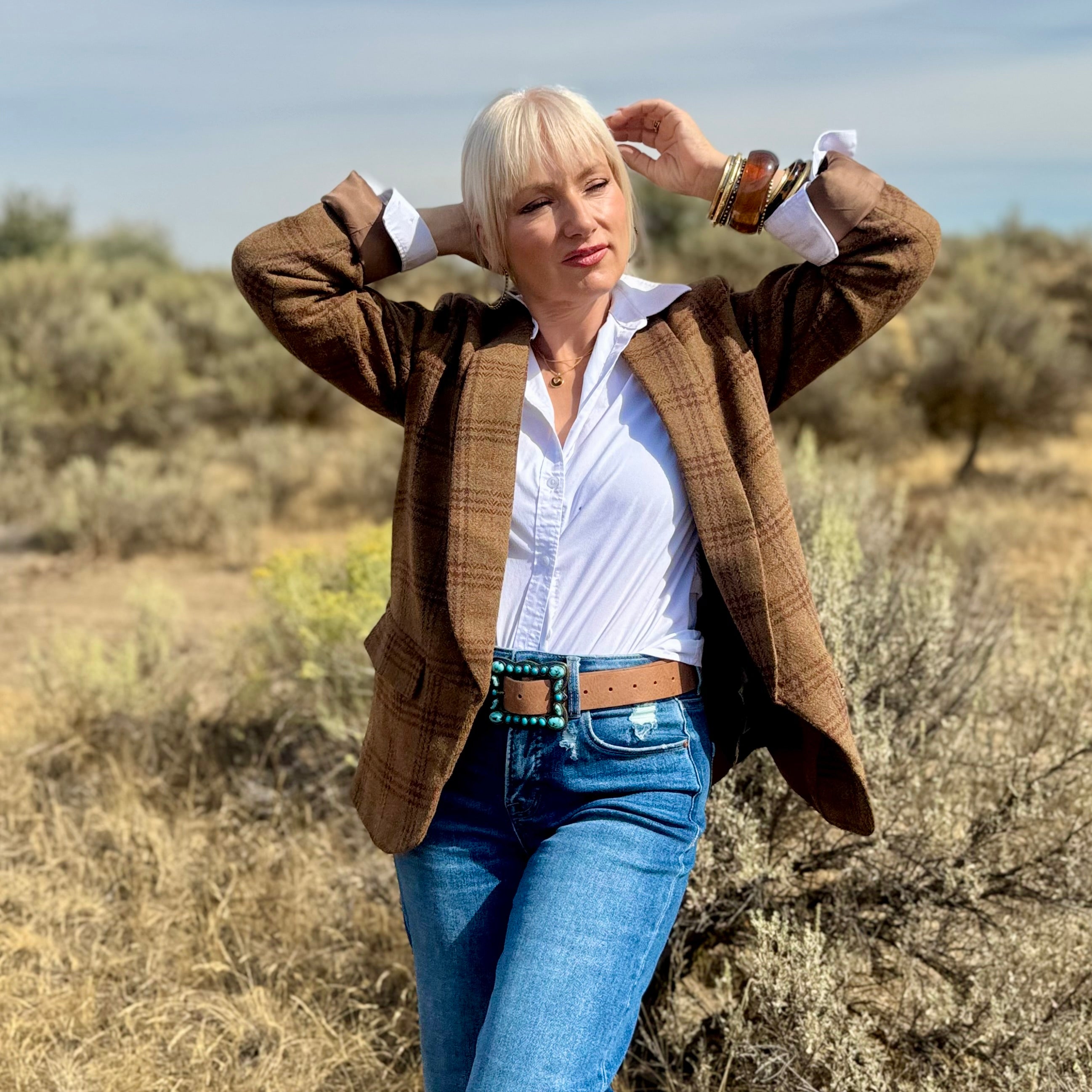 The High Desert Plaid Blazer