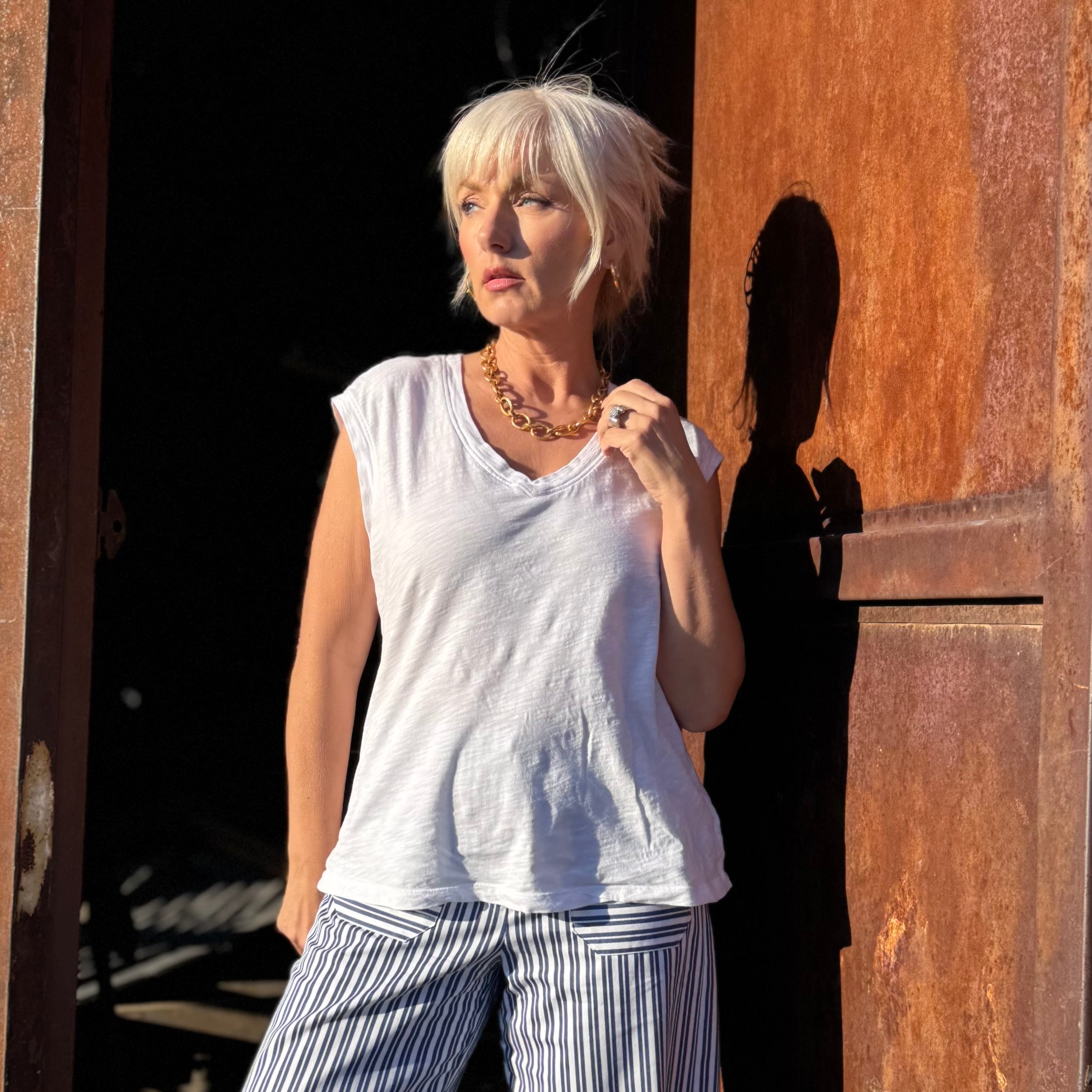 Sunlit Ease Cotton Slub Tee