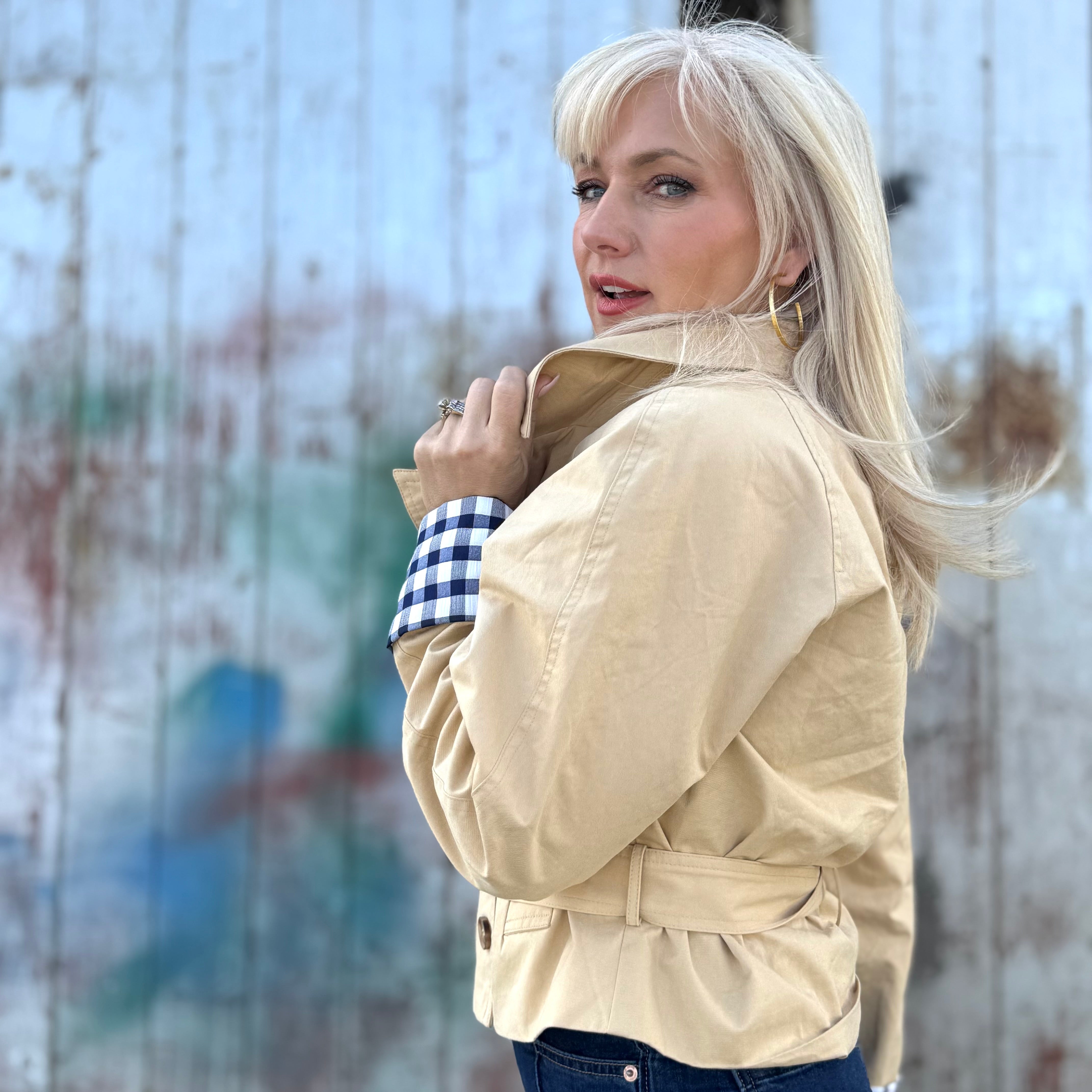 Heritage Check Cropped Trench