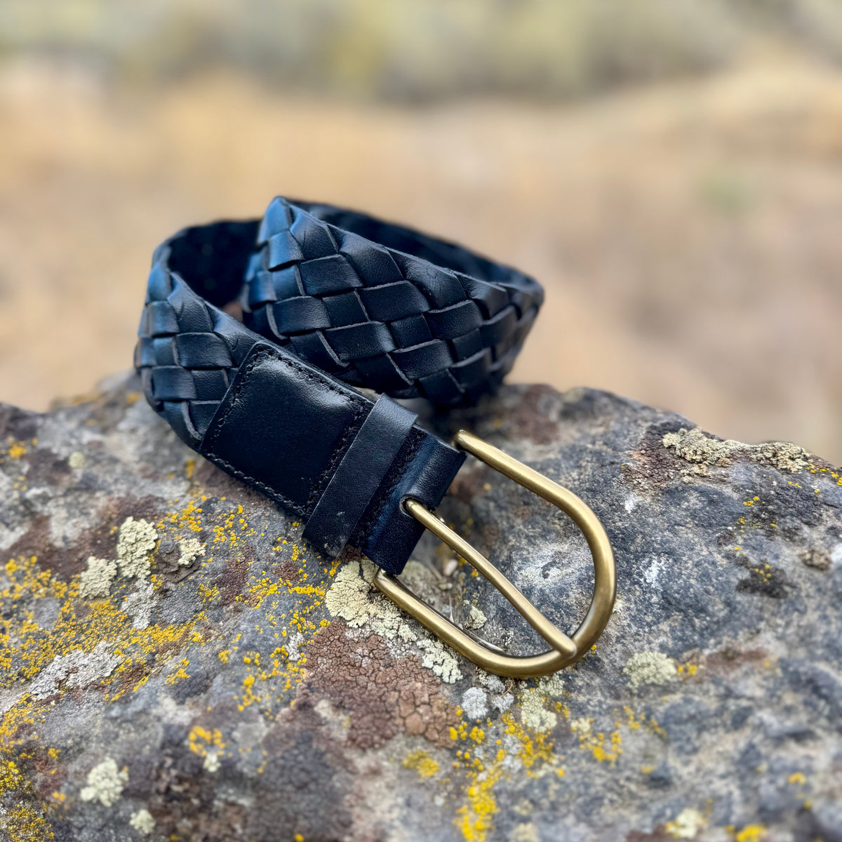 Farina Braided Belt Black