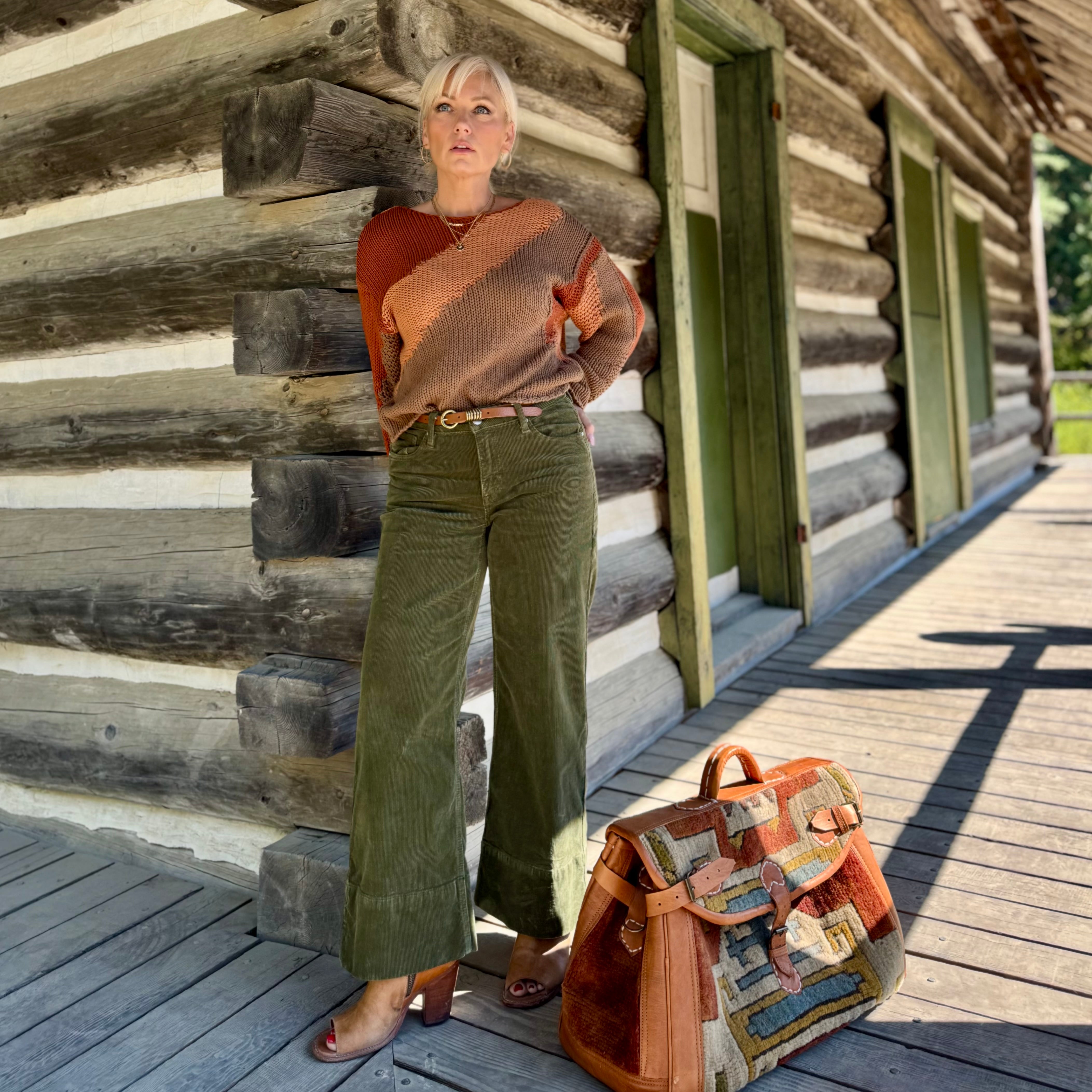Heritage Wide-Leg Cropped Corduroy Pants