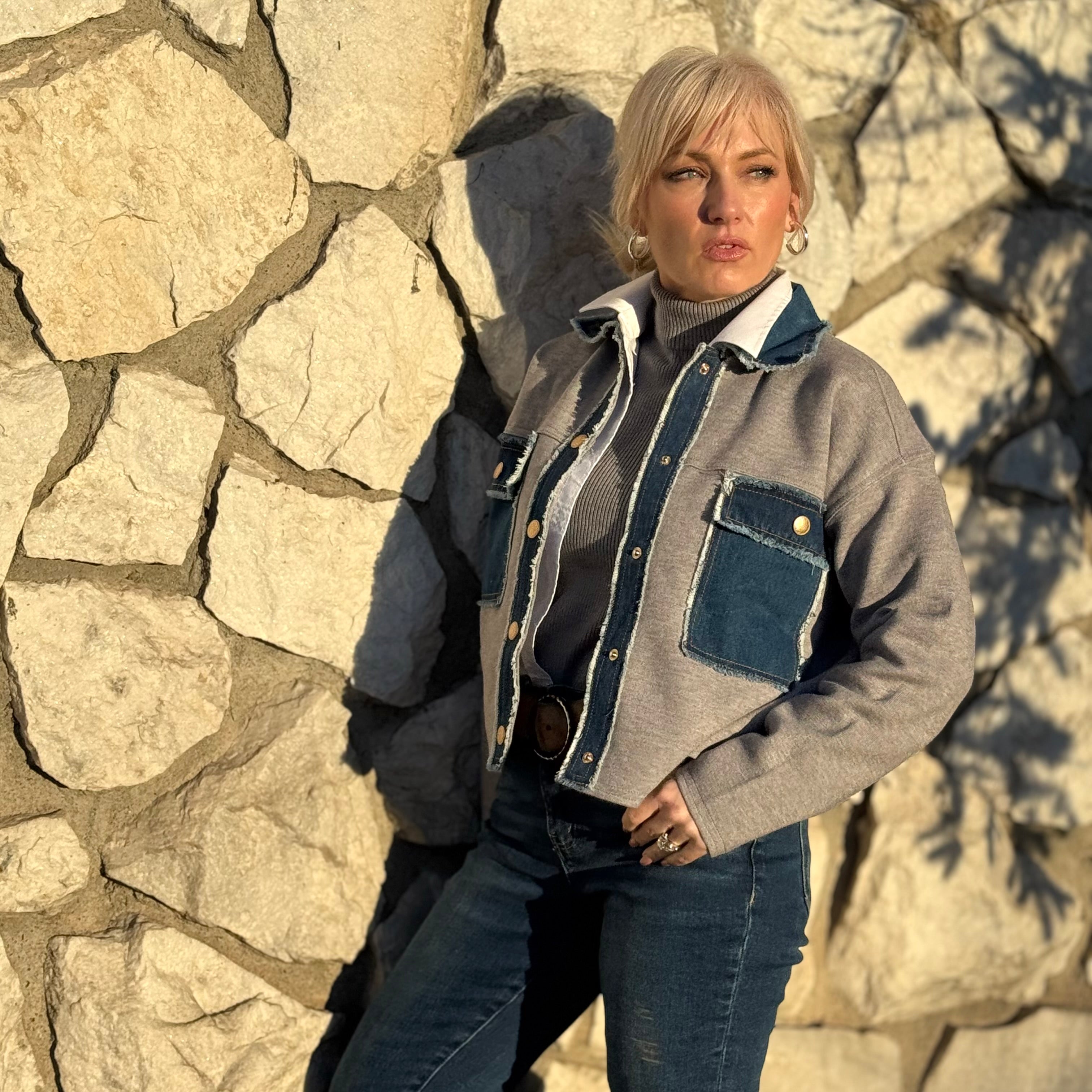 ANTONIA GREY/DENIM JACKET