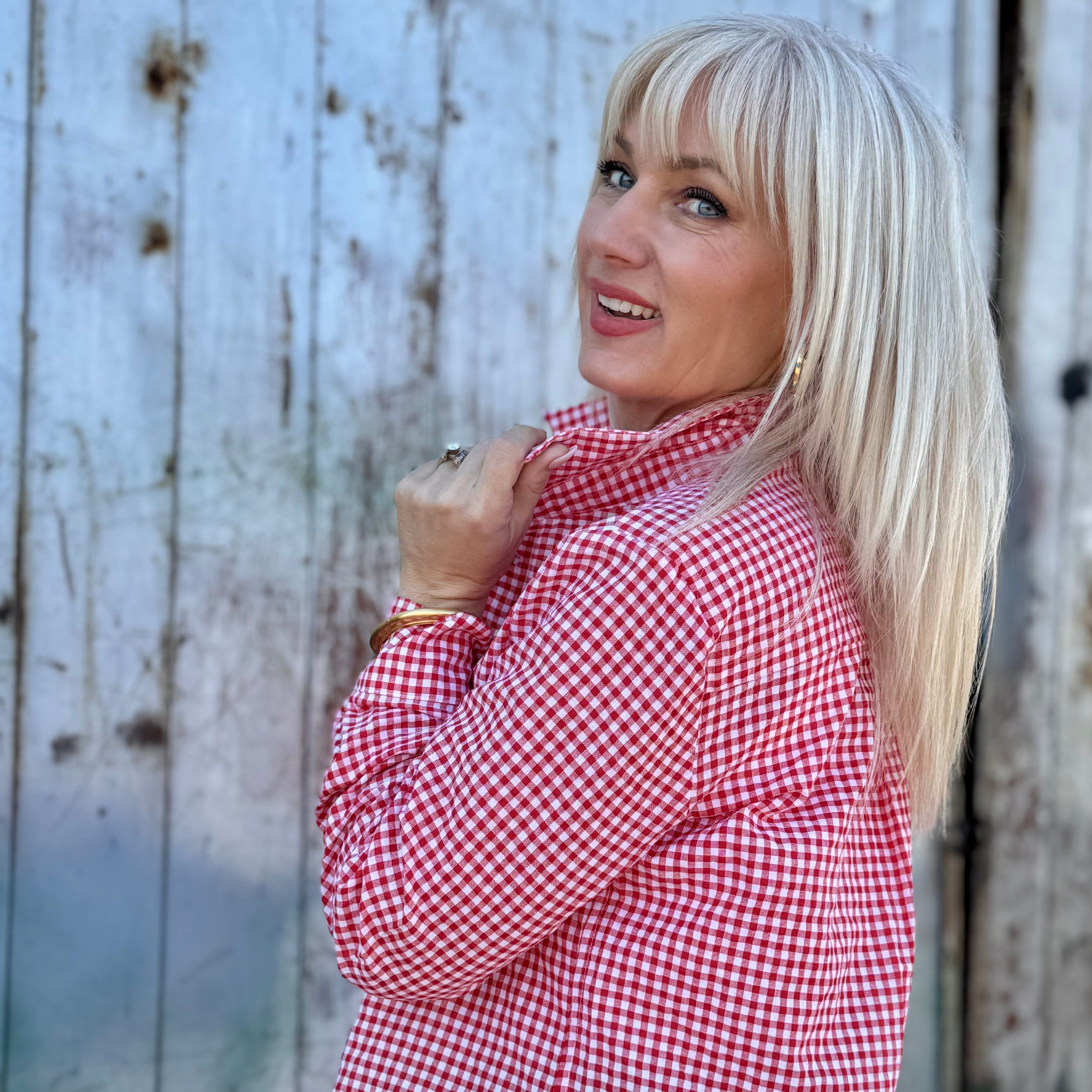 Madelynn Gingham Cotton Top