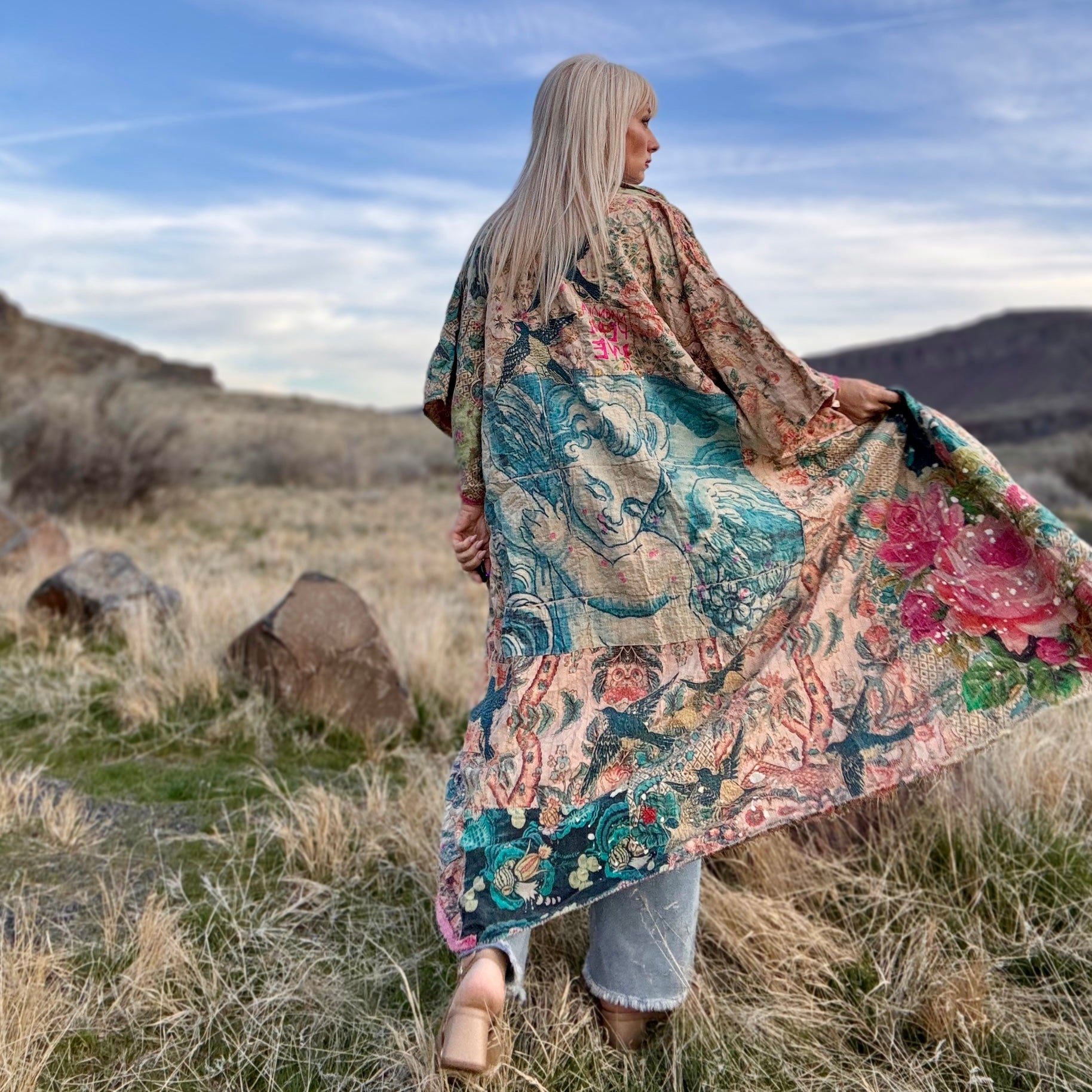 Magnolia Pearl Piecewise Dashi Kimono