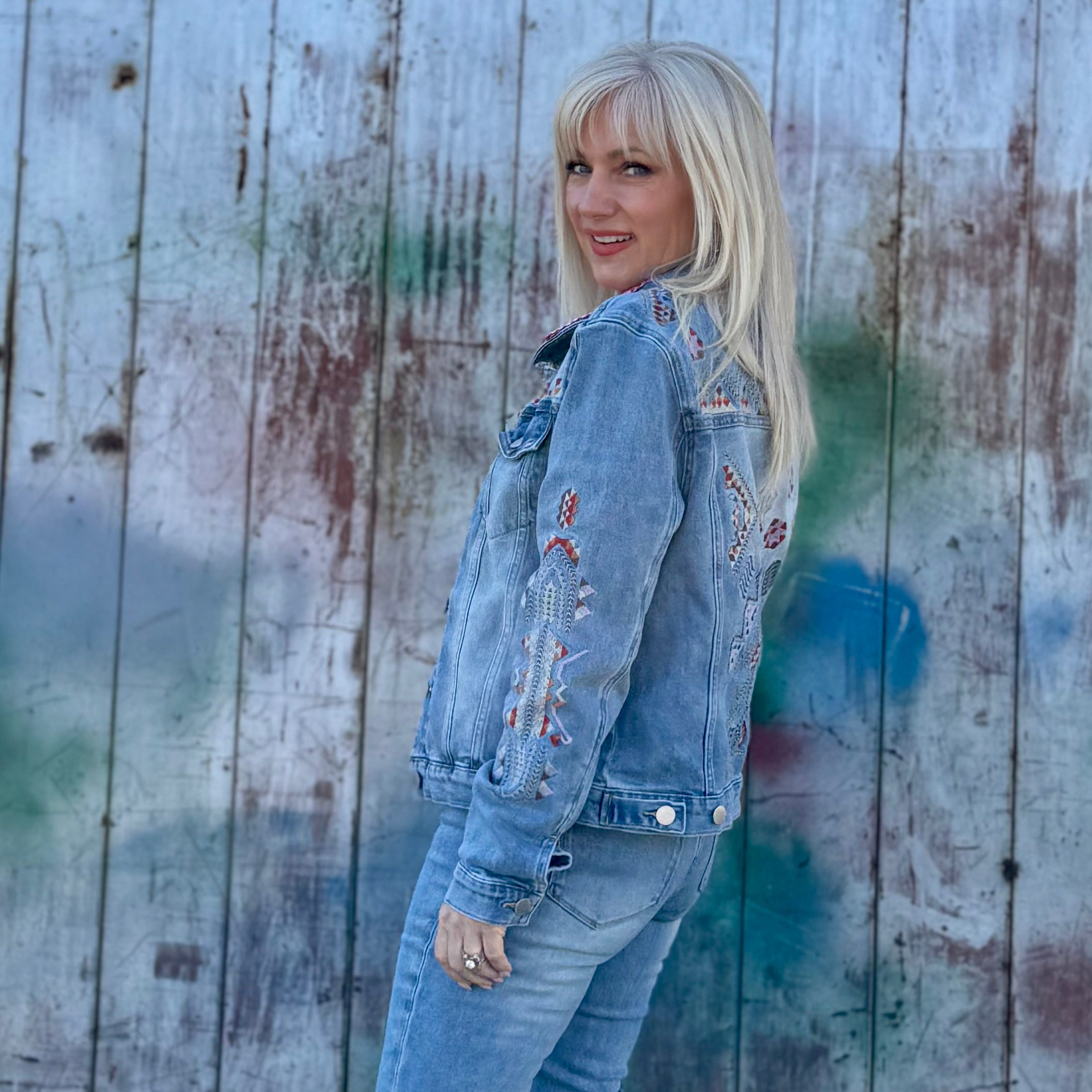 High Desert Embroidered Denim Jacket