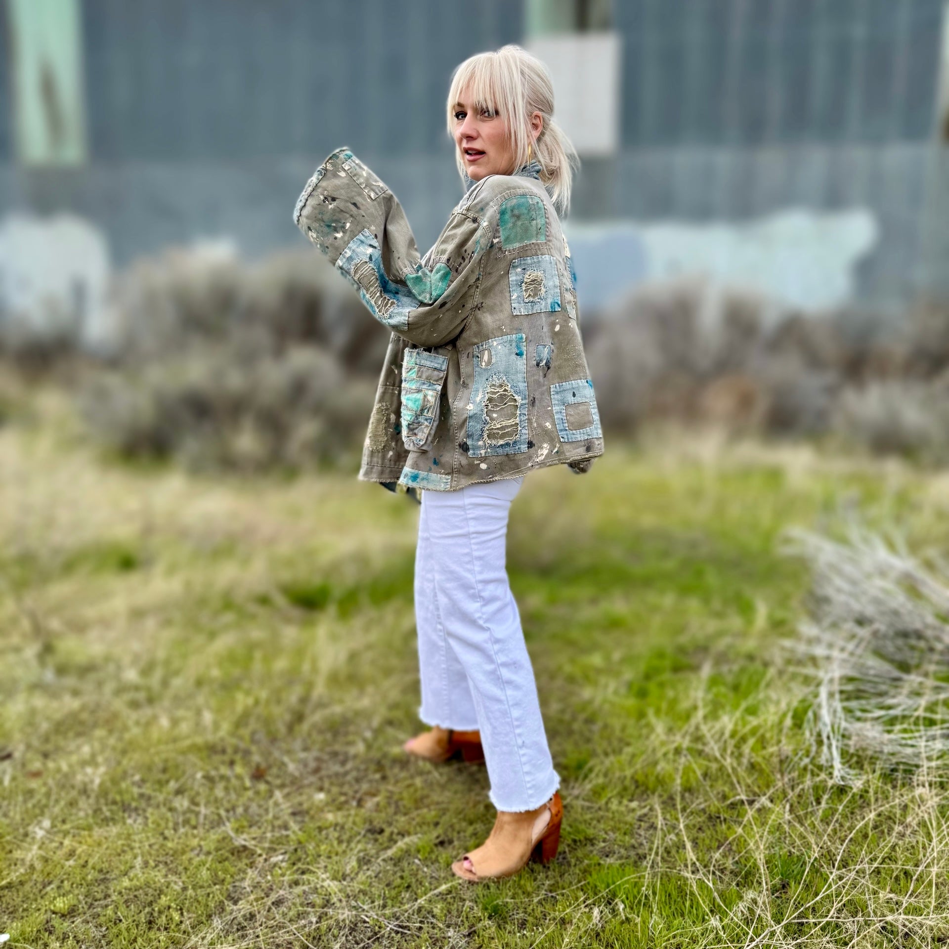 Magnolia Pearl Cotton Twill Patch Jacket