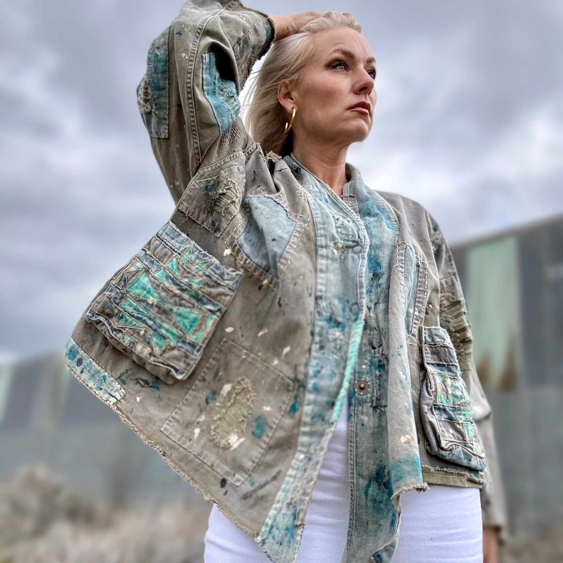 Magnolia Pearl Cotton Twill Patch Jacket