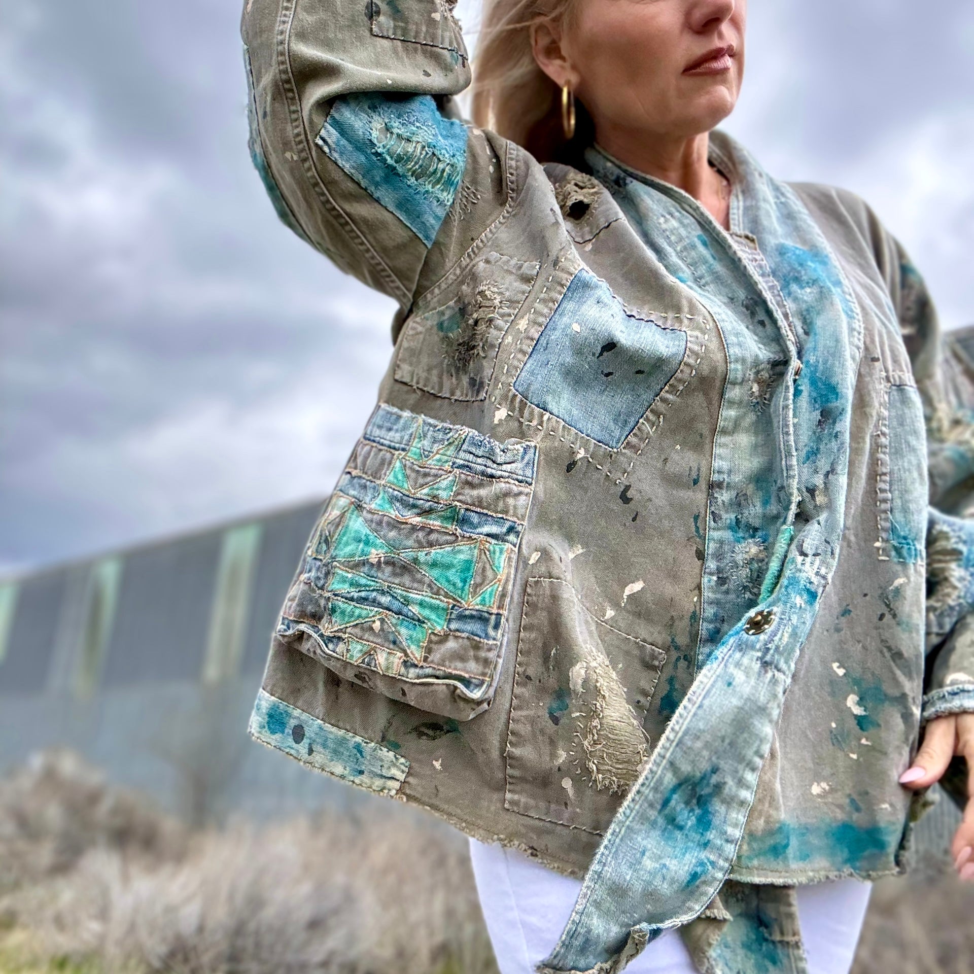 Magnolia Pearl Cotton Twill Patch Jacket