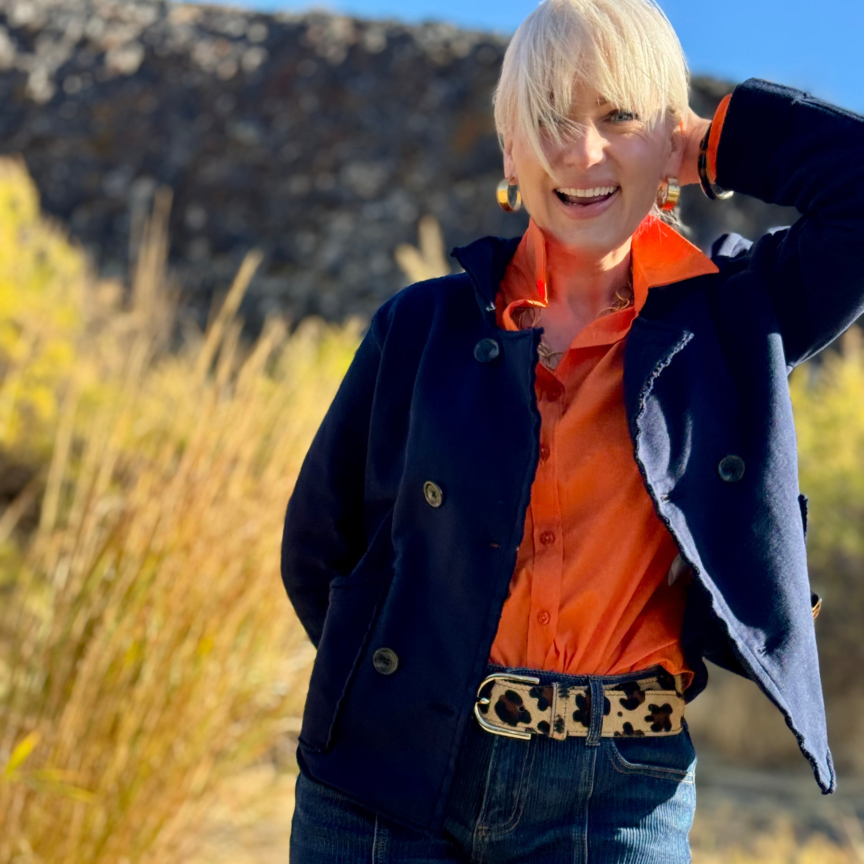 Voyager French Terry Peacoat Navy