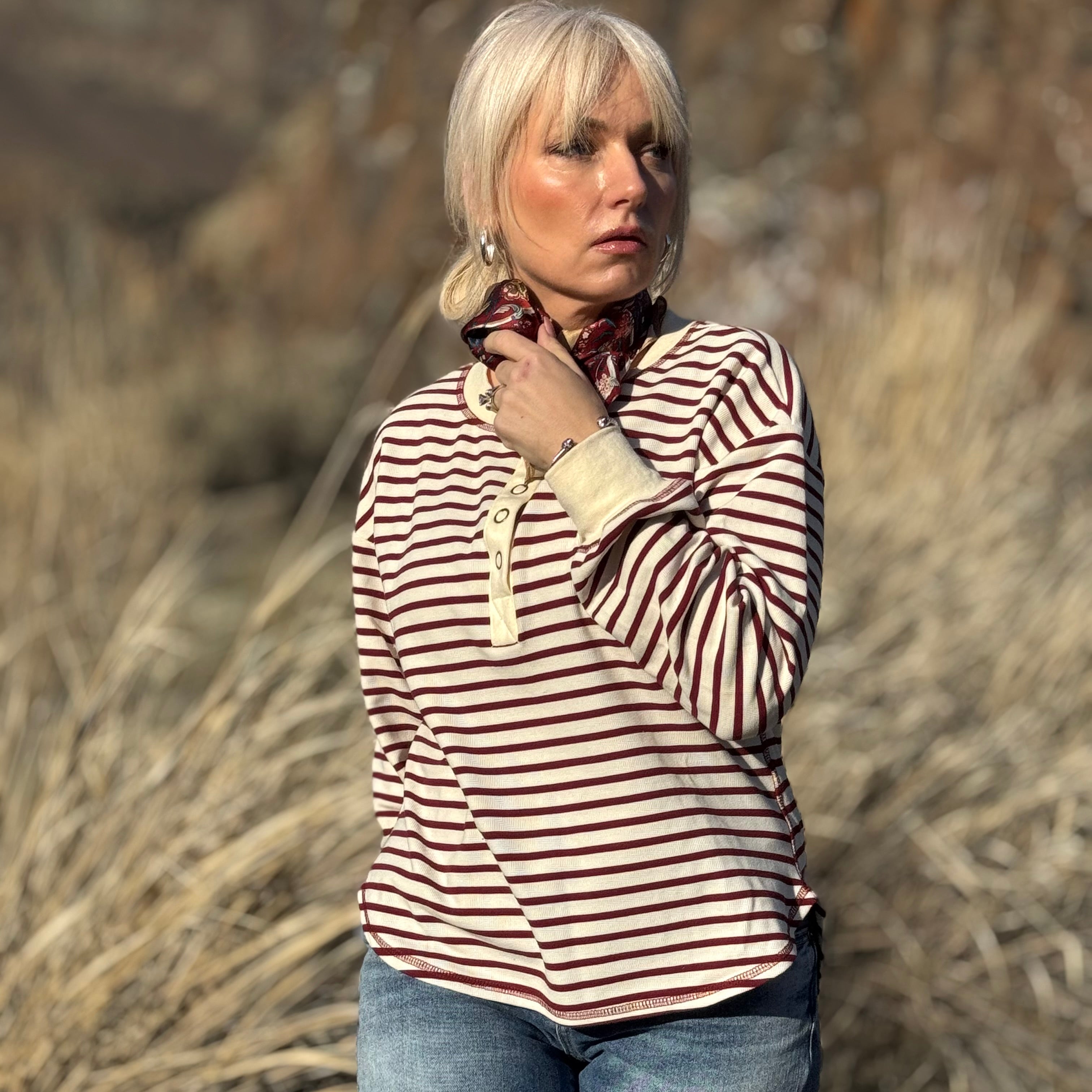 The Canyon Stripe Henley