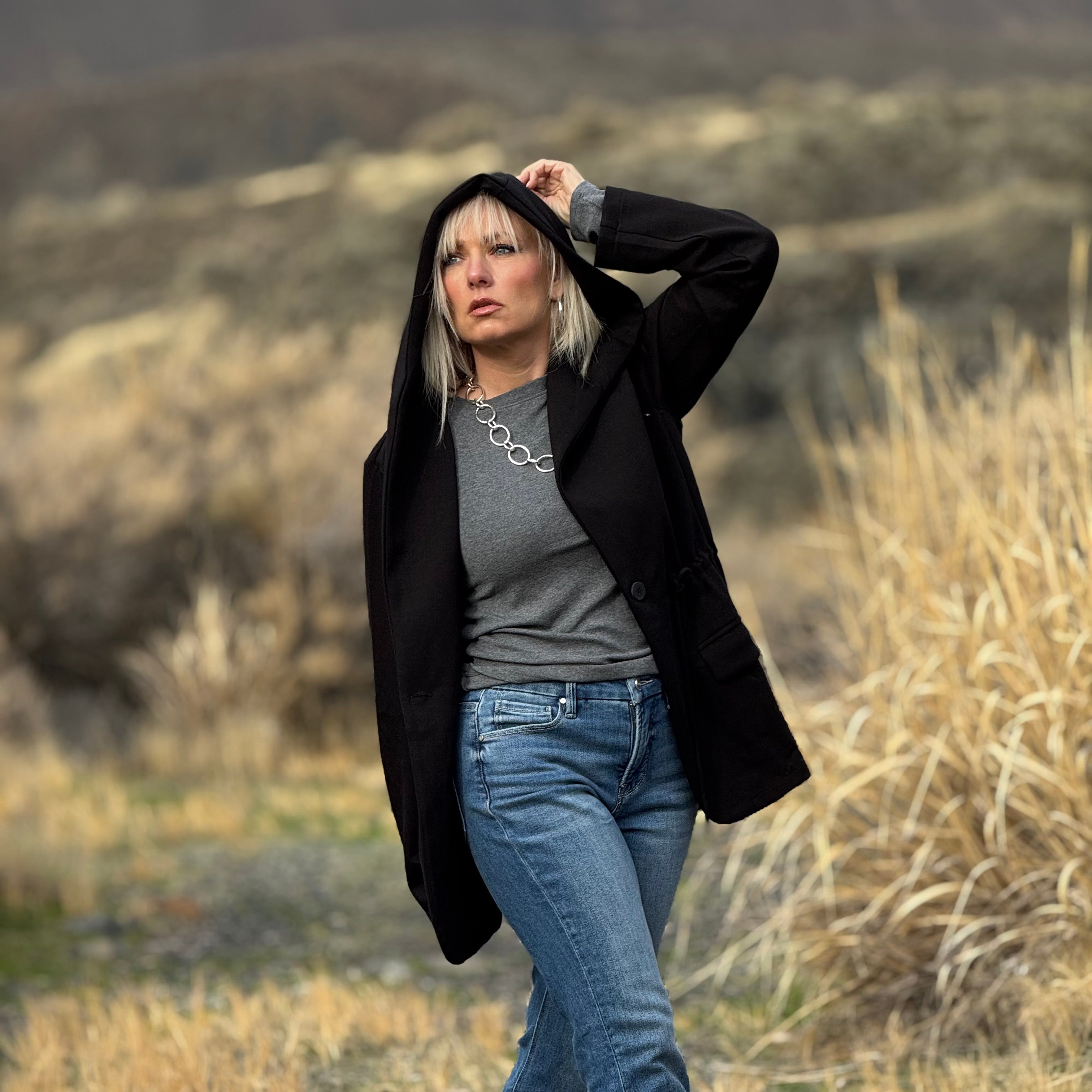 TRAILSIDE DRAWSTRING JACKET Black