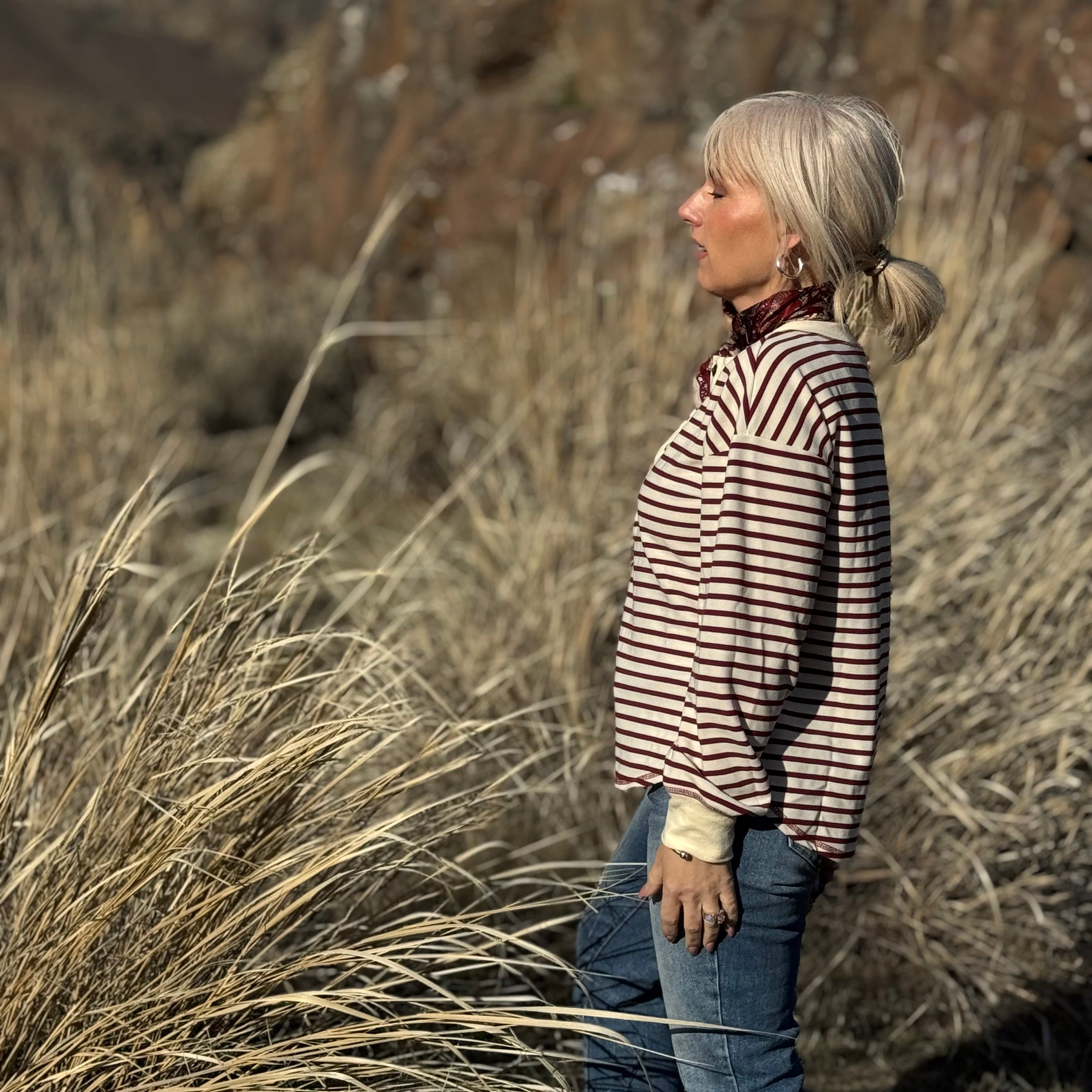 The Canyon Stripe Henley