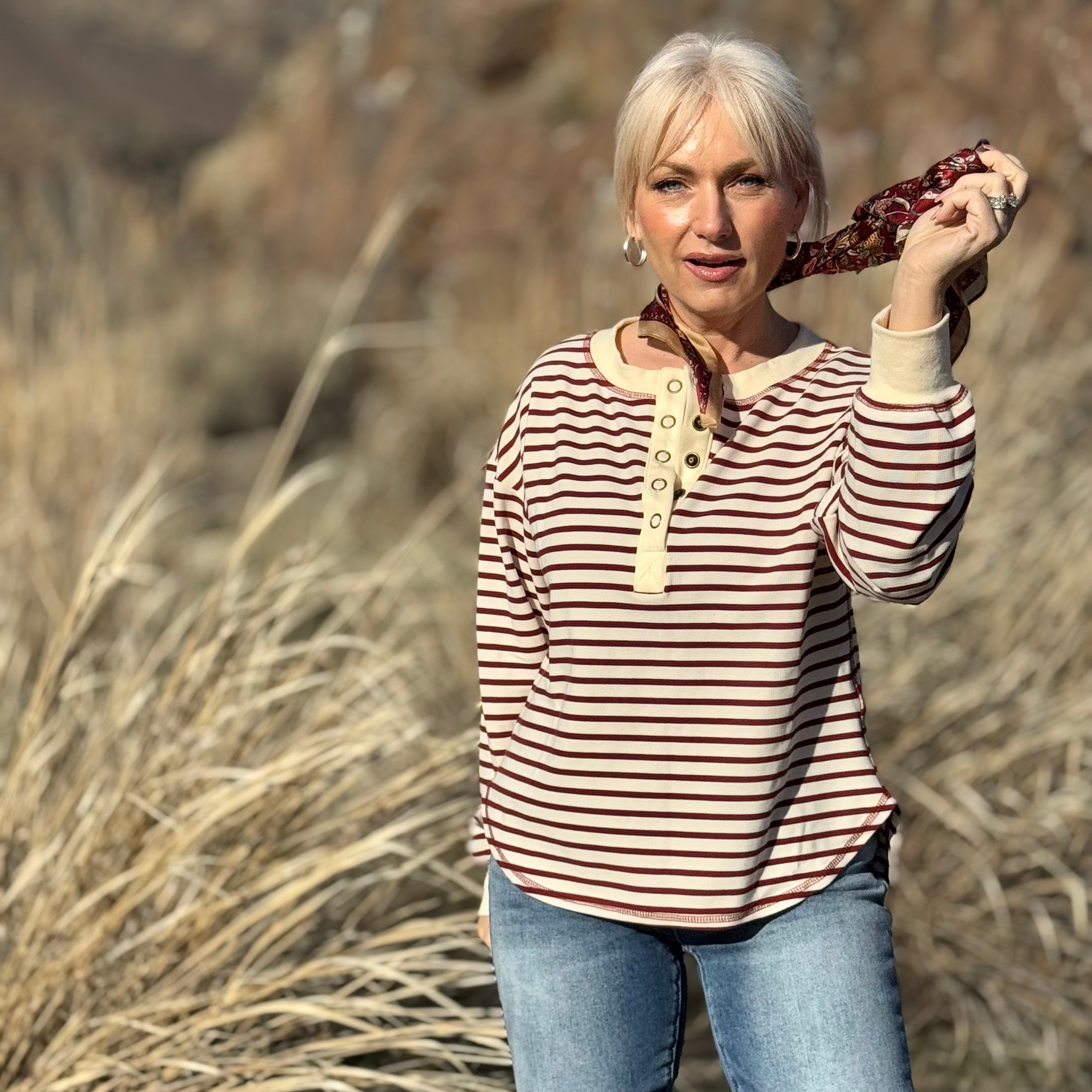 The Canyon Stripe Henley