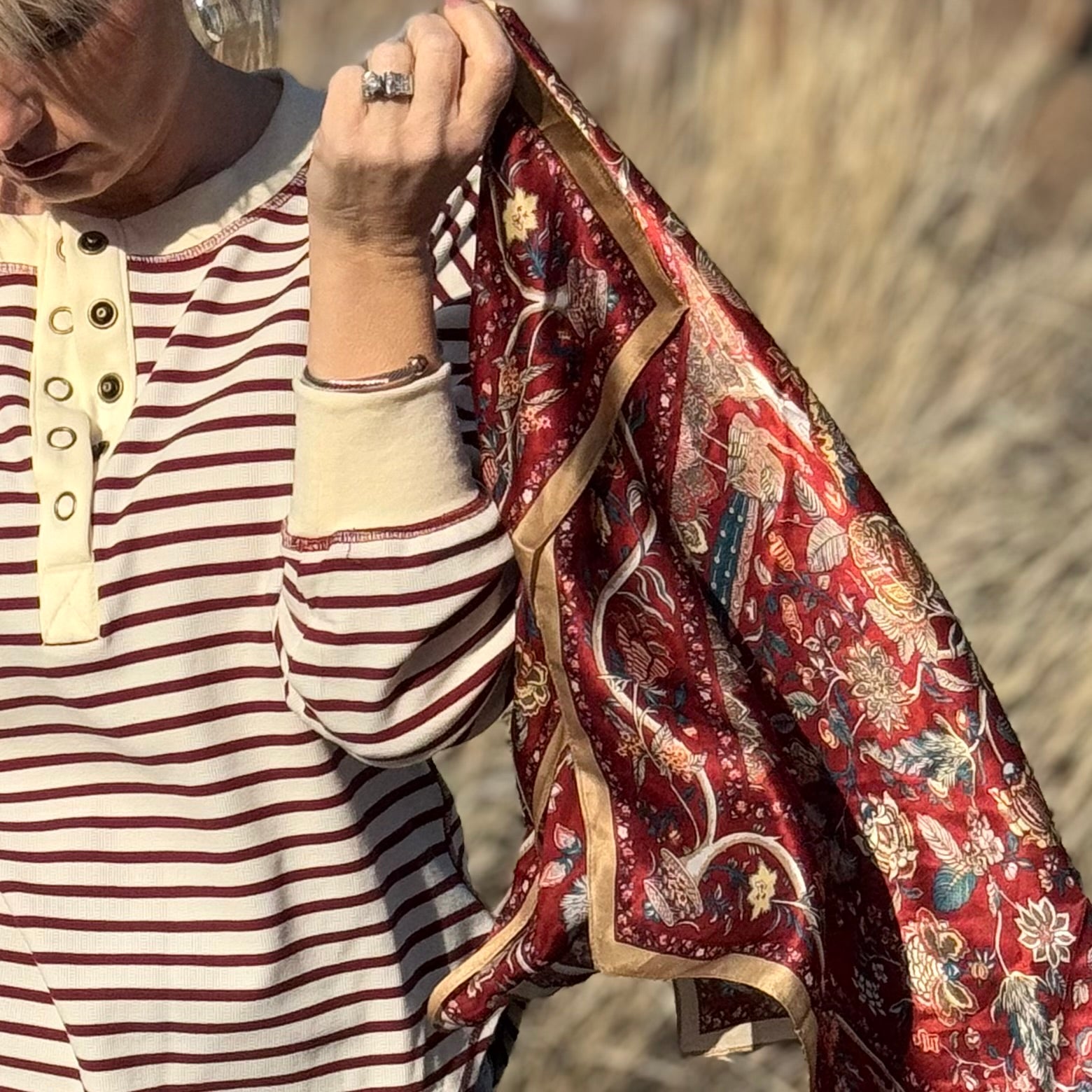 Rouge Mulberry Silk Scarf