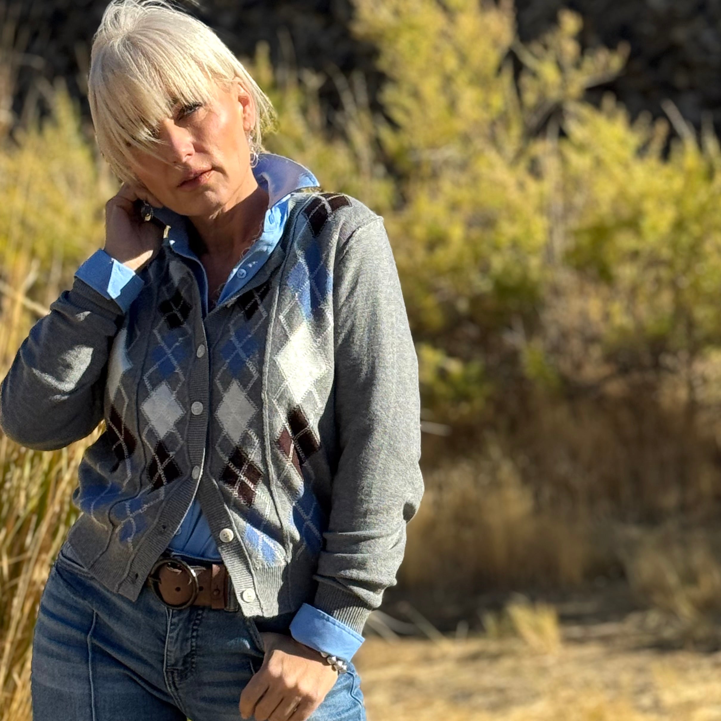 Bluegrass Argyle Cardigan
