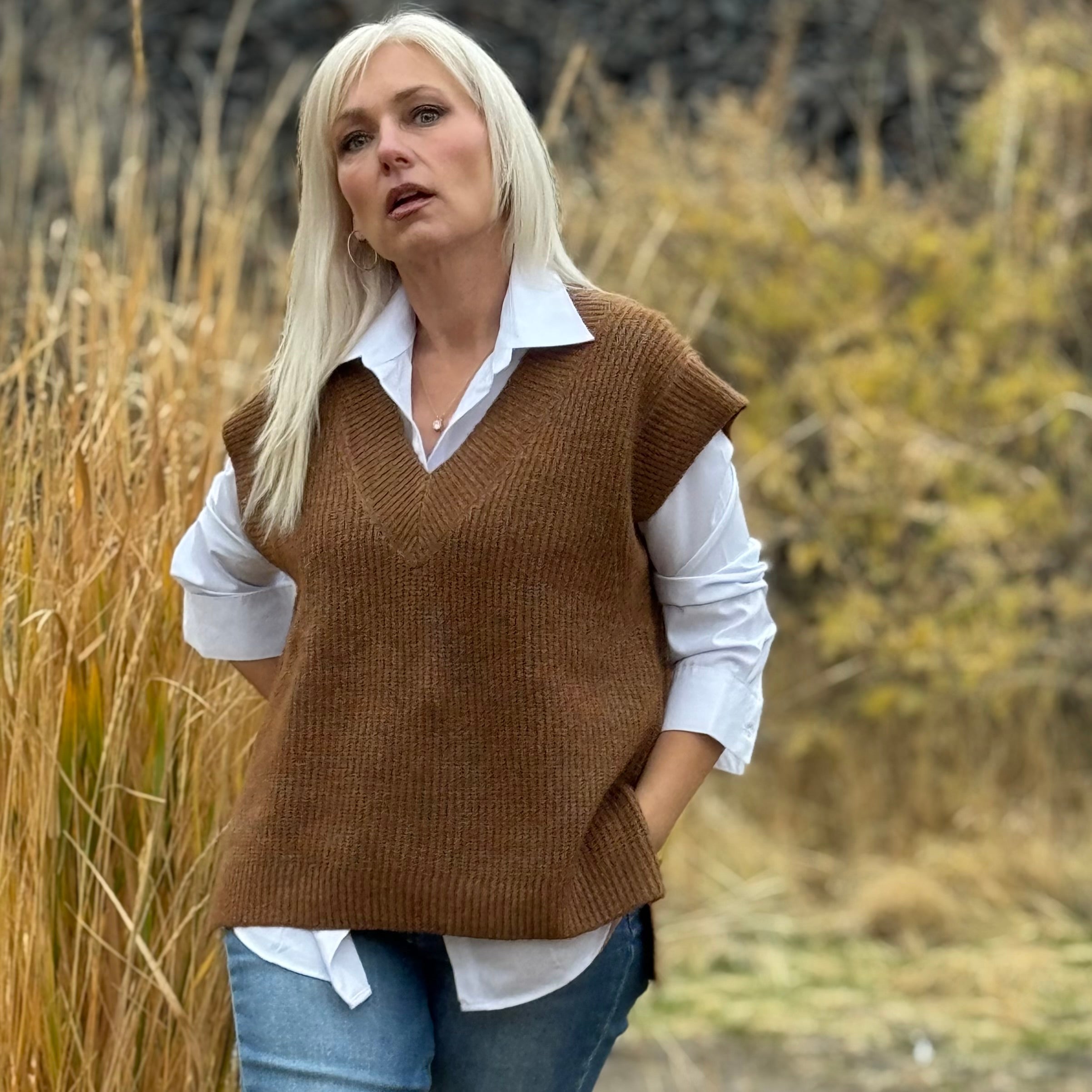 Sagewood Sweater Vest Auburn