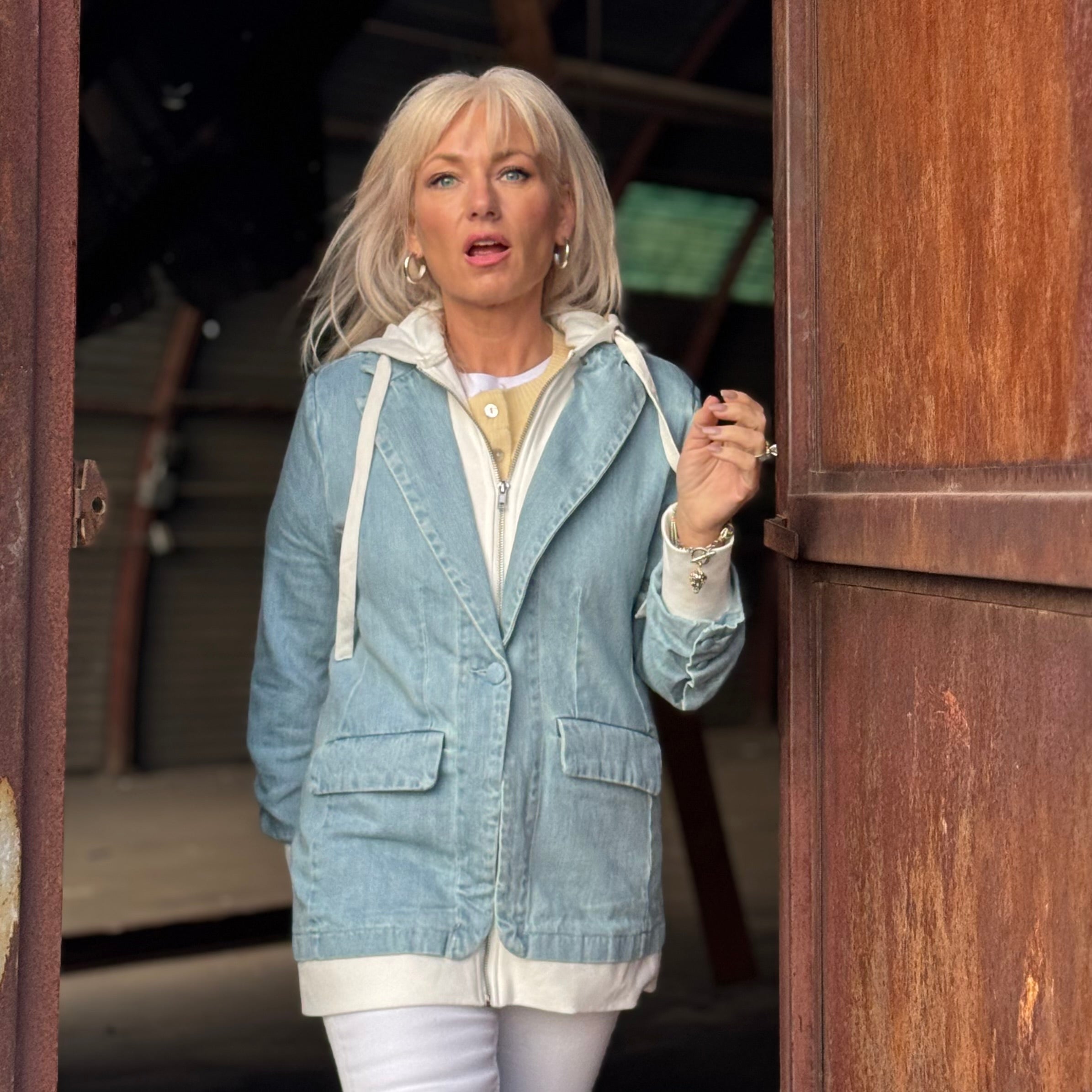 The Harbor Layered Denim Blazer