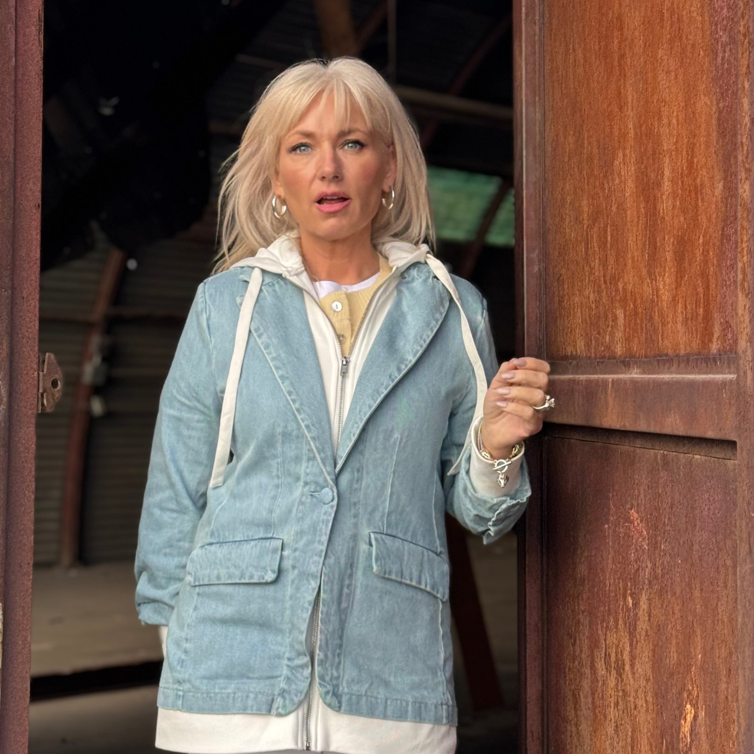 The Harbor Layered Denim Blazer