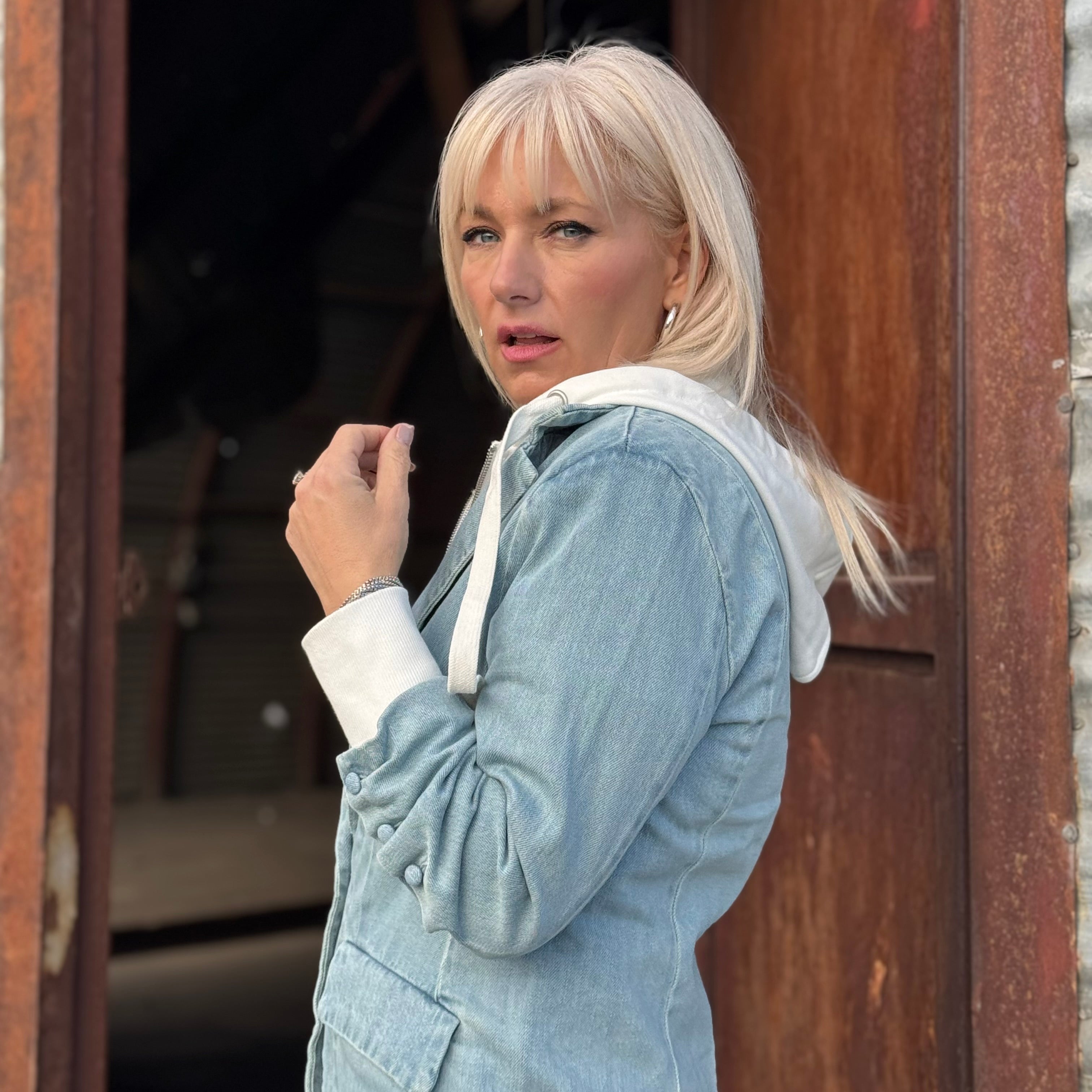 The Harbor Layered Denim Blazer