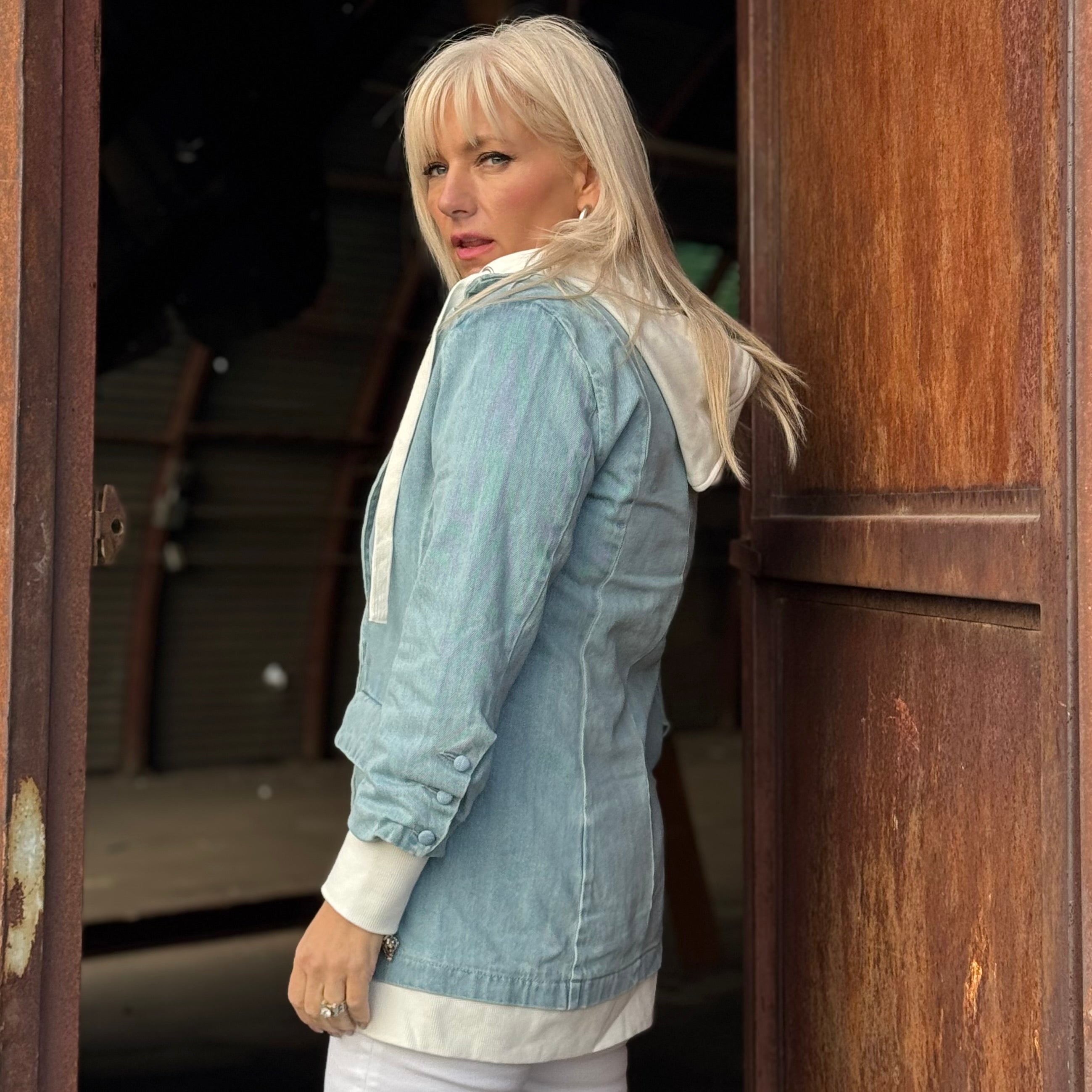 The Harbor Layered Denim Blazer
