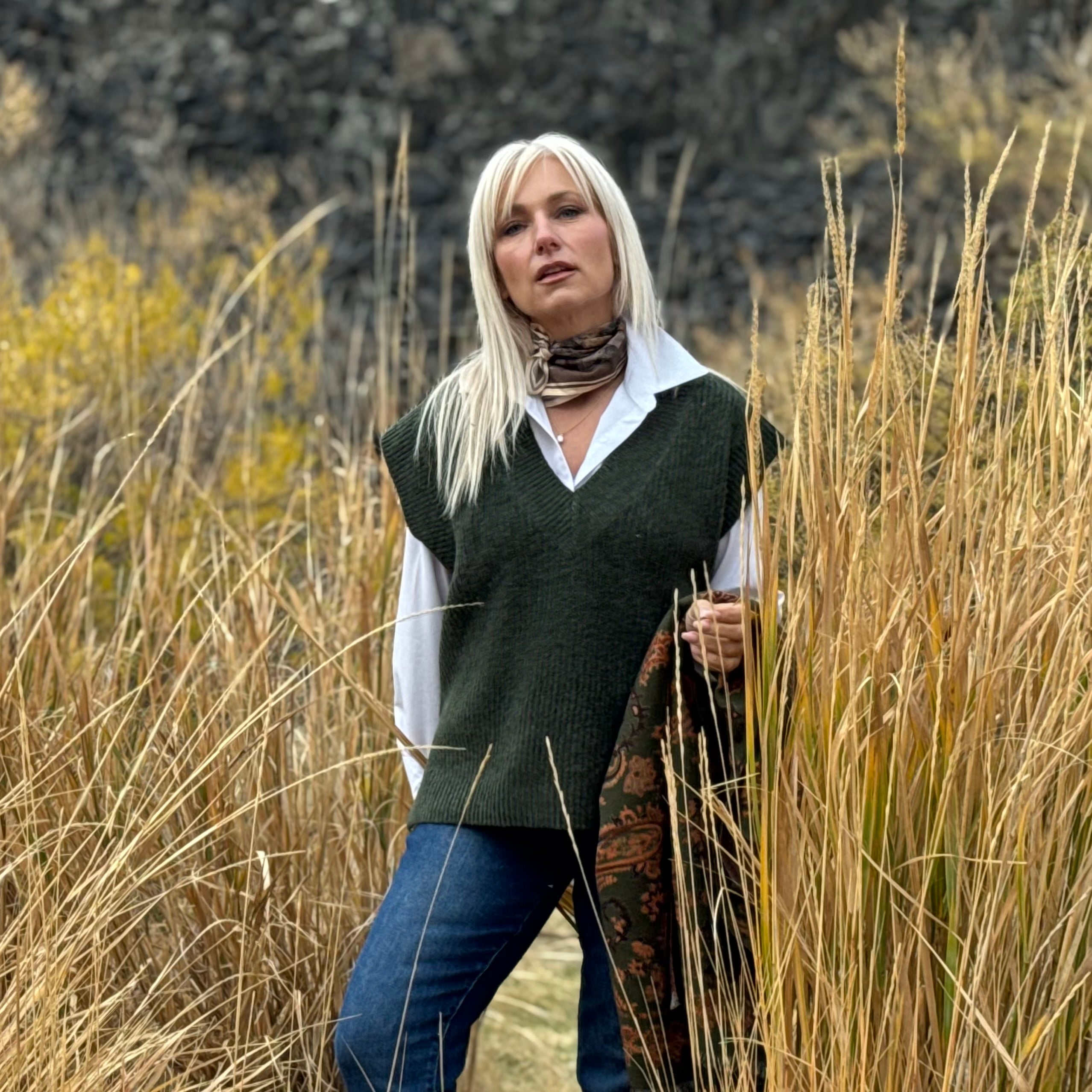 The Sagewood Sweater Vest Olive