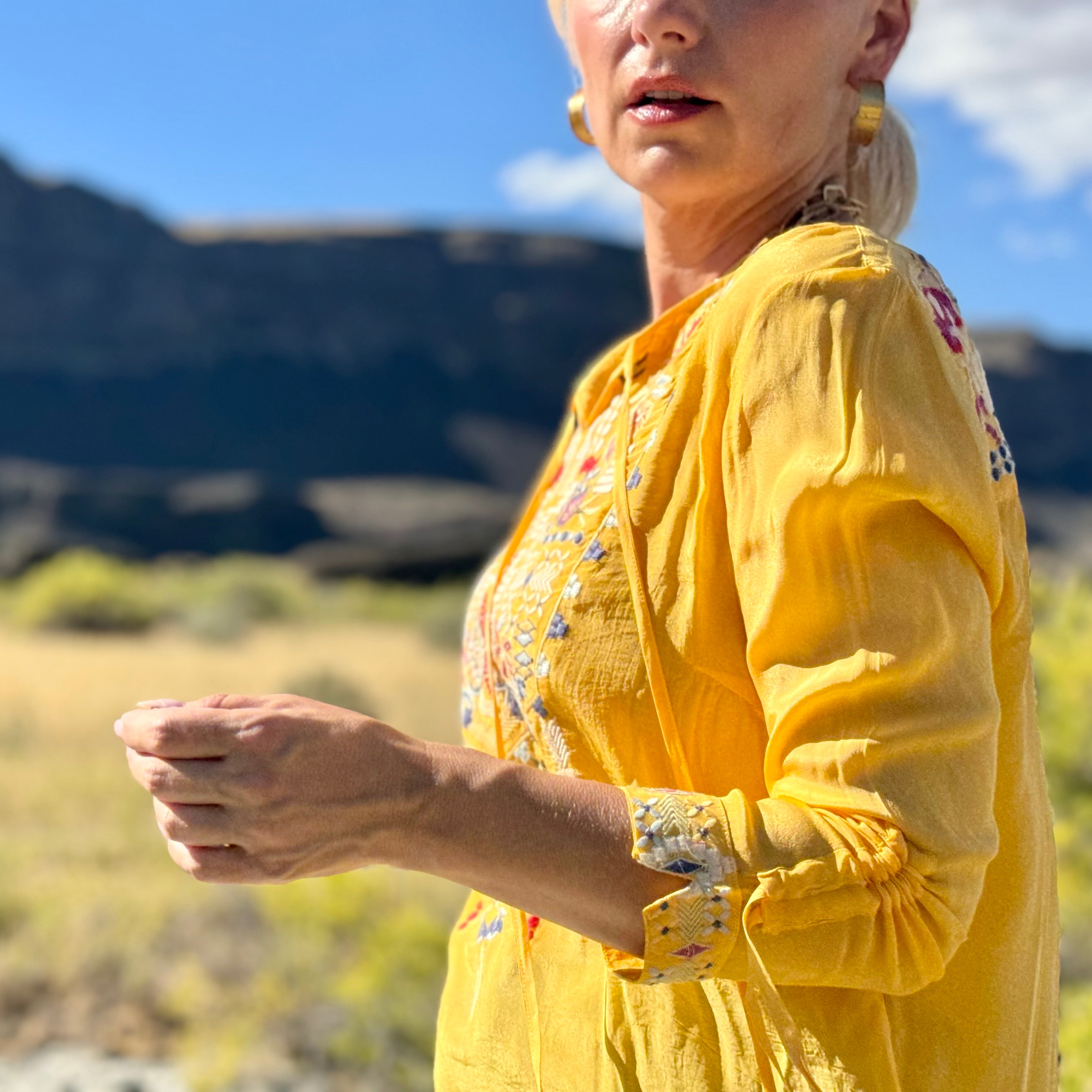 Golden Prairie Embroidered Tunic