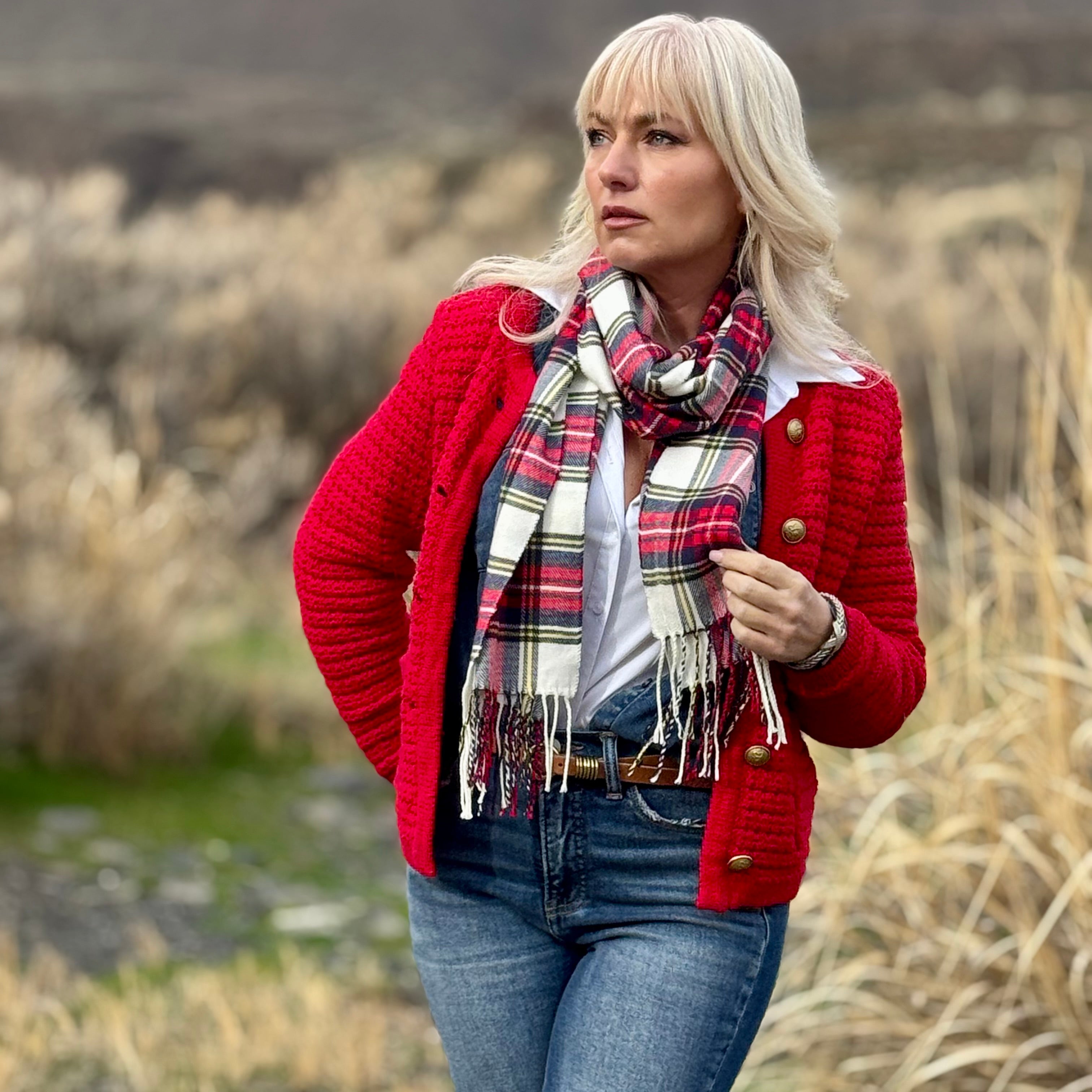 Cambria Cardigan Red